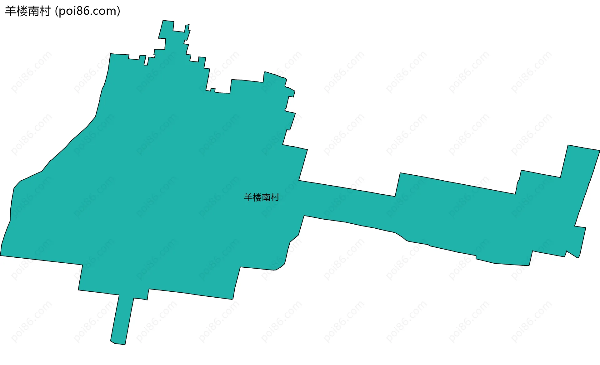 羊楼南村边界地图