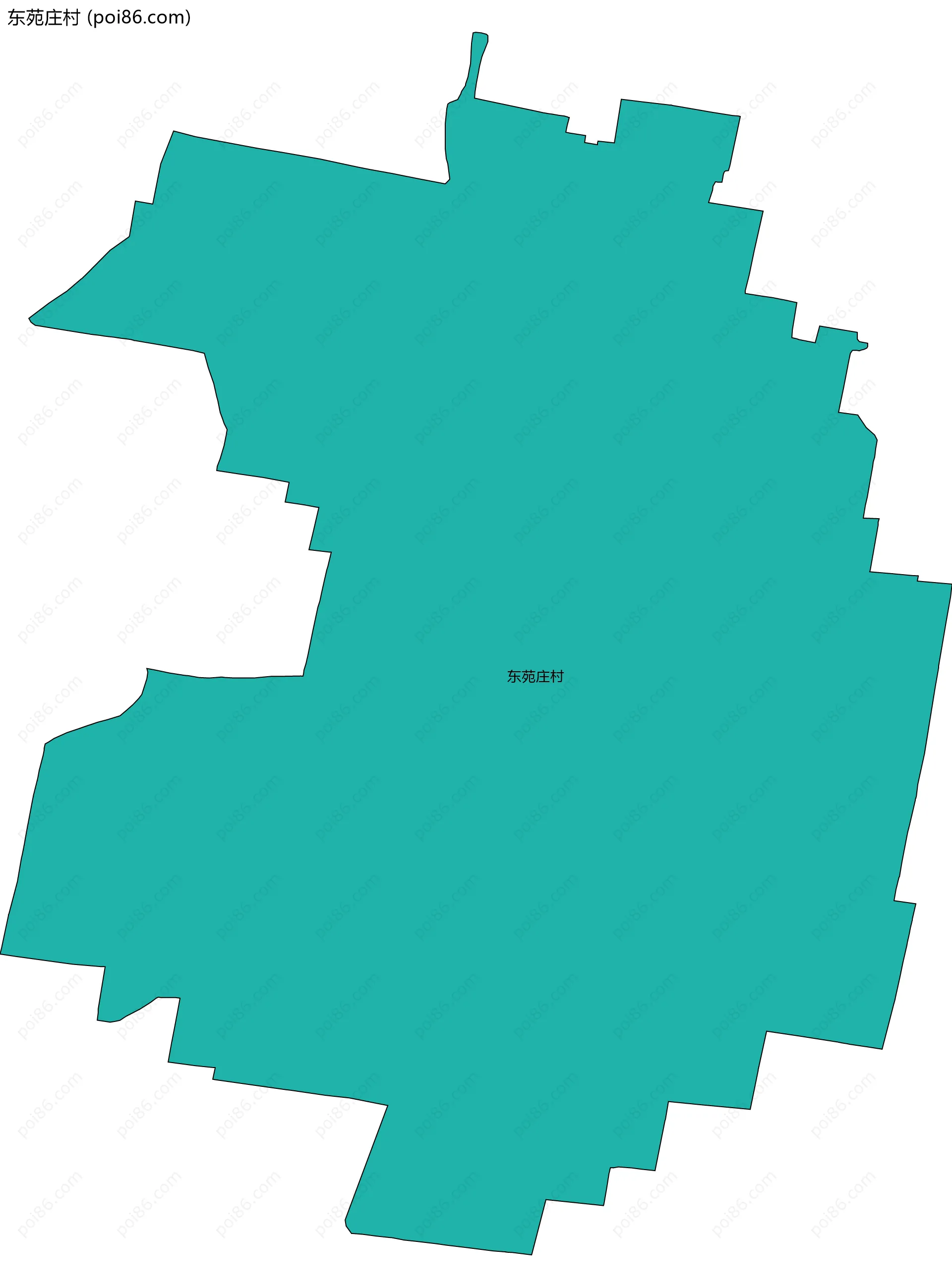 东苑庄村边界地图