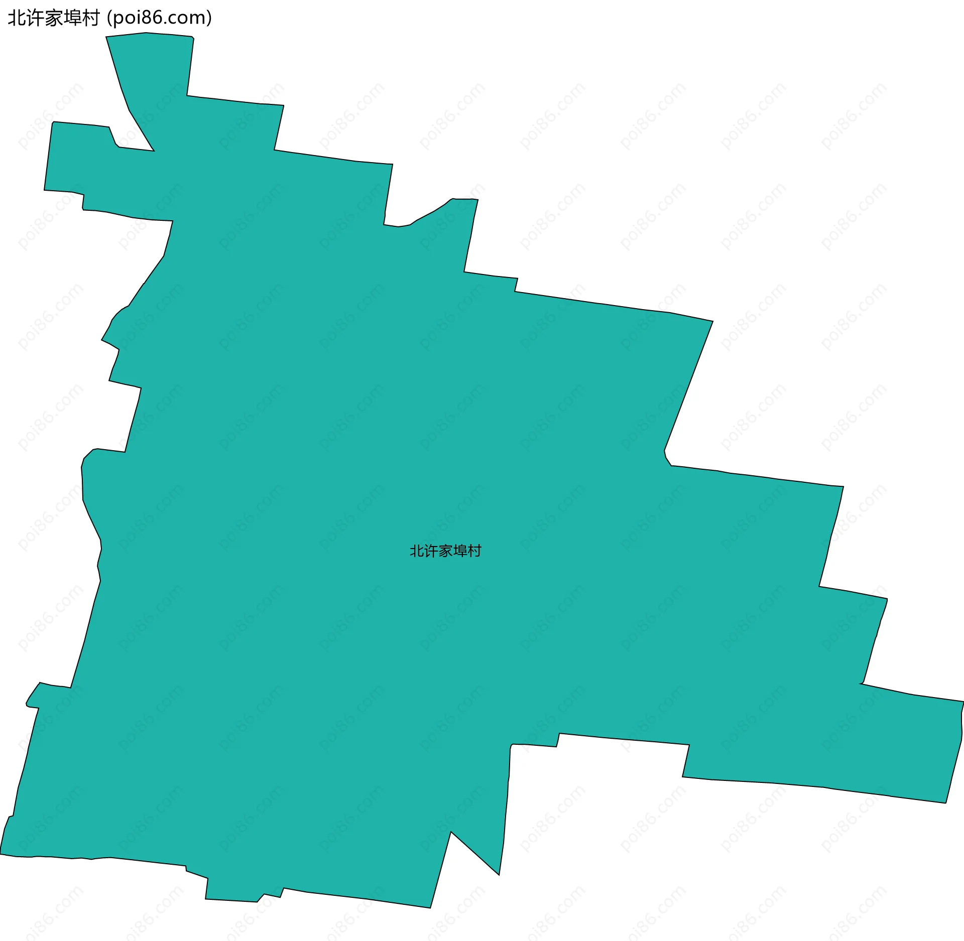 北许家埠村边界地图