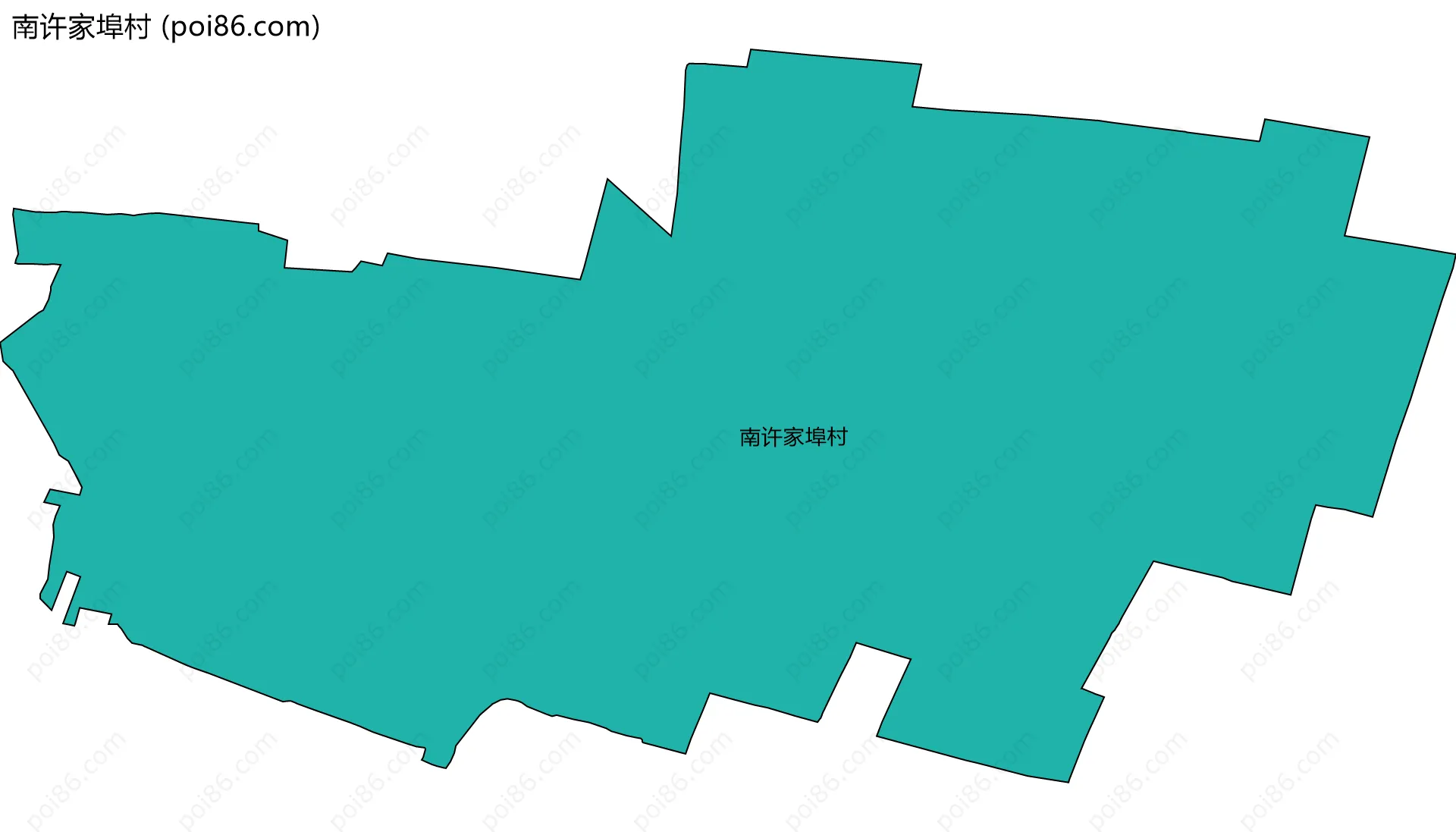 南许家埠村边界地图