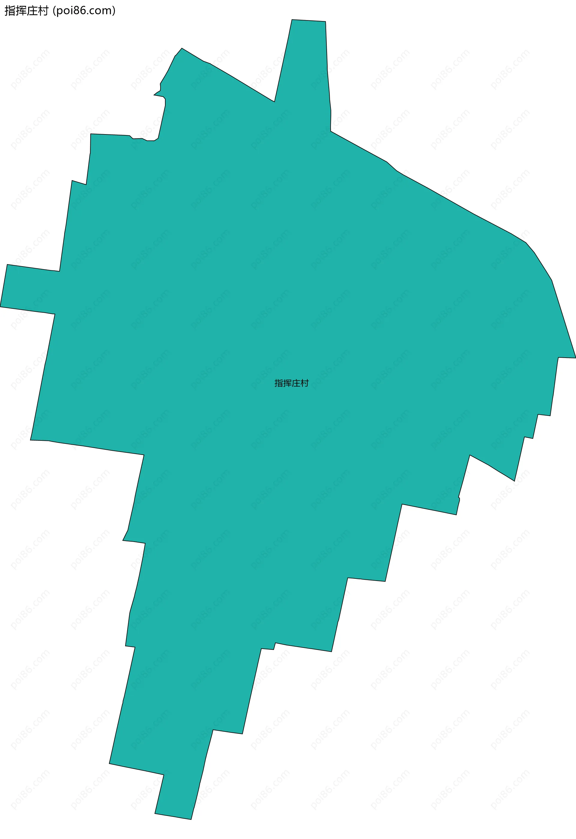 指挥庄村边界地图