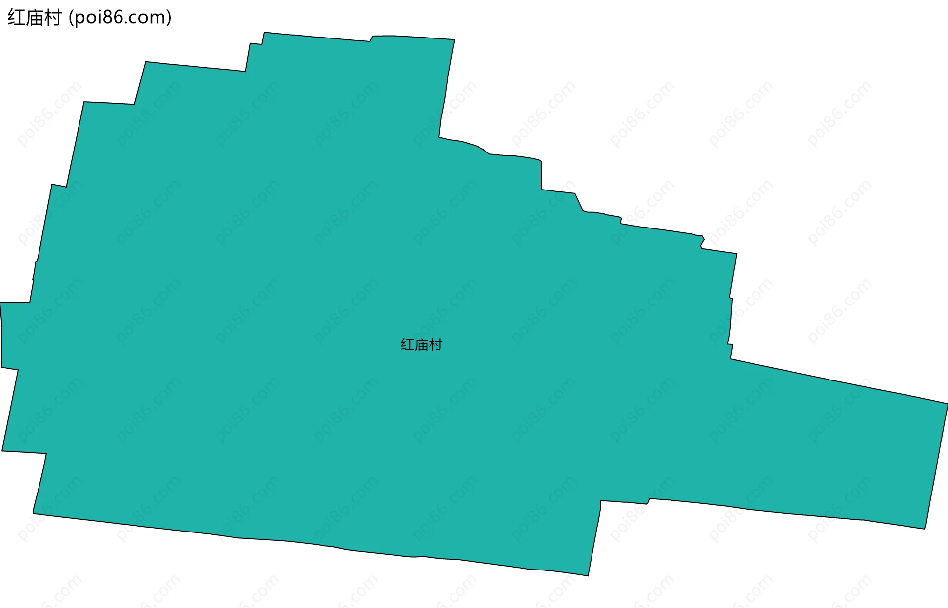 红庙村边界地图