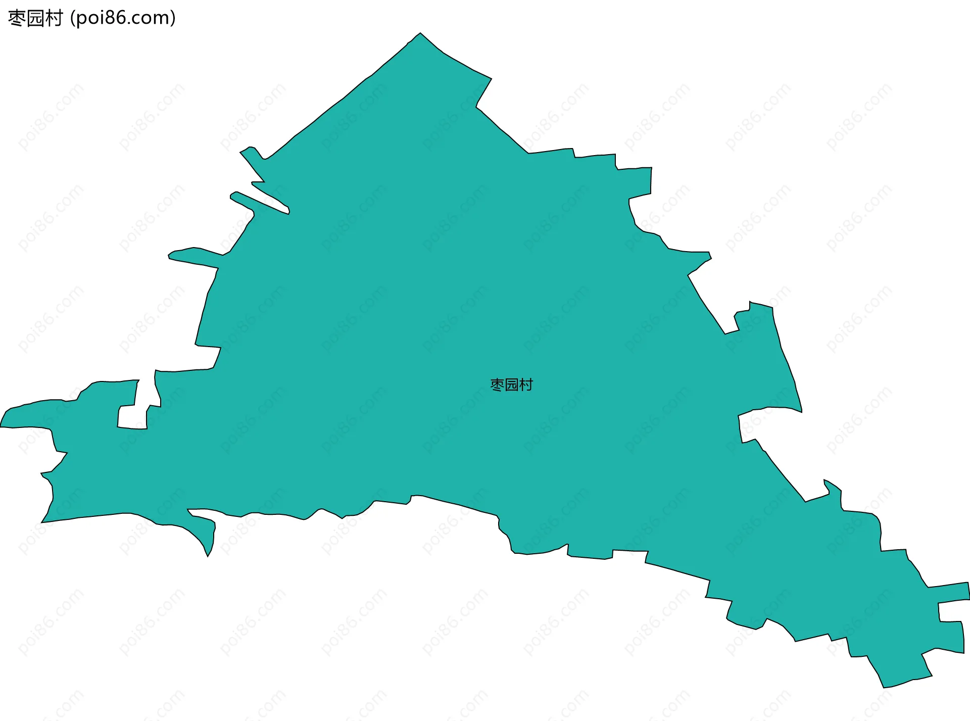 枣园村边界地图