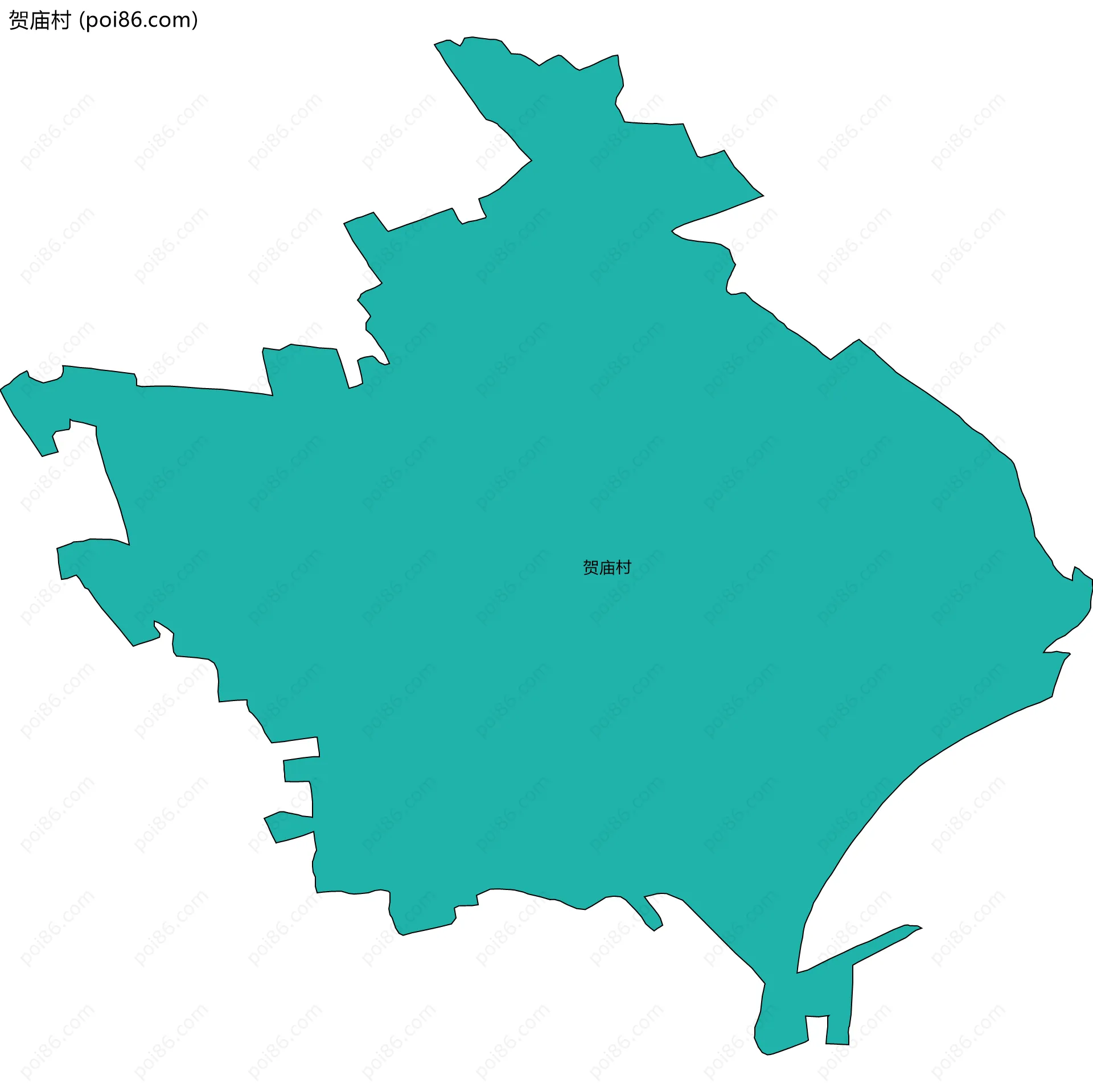 贺庙村边界地图