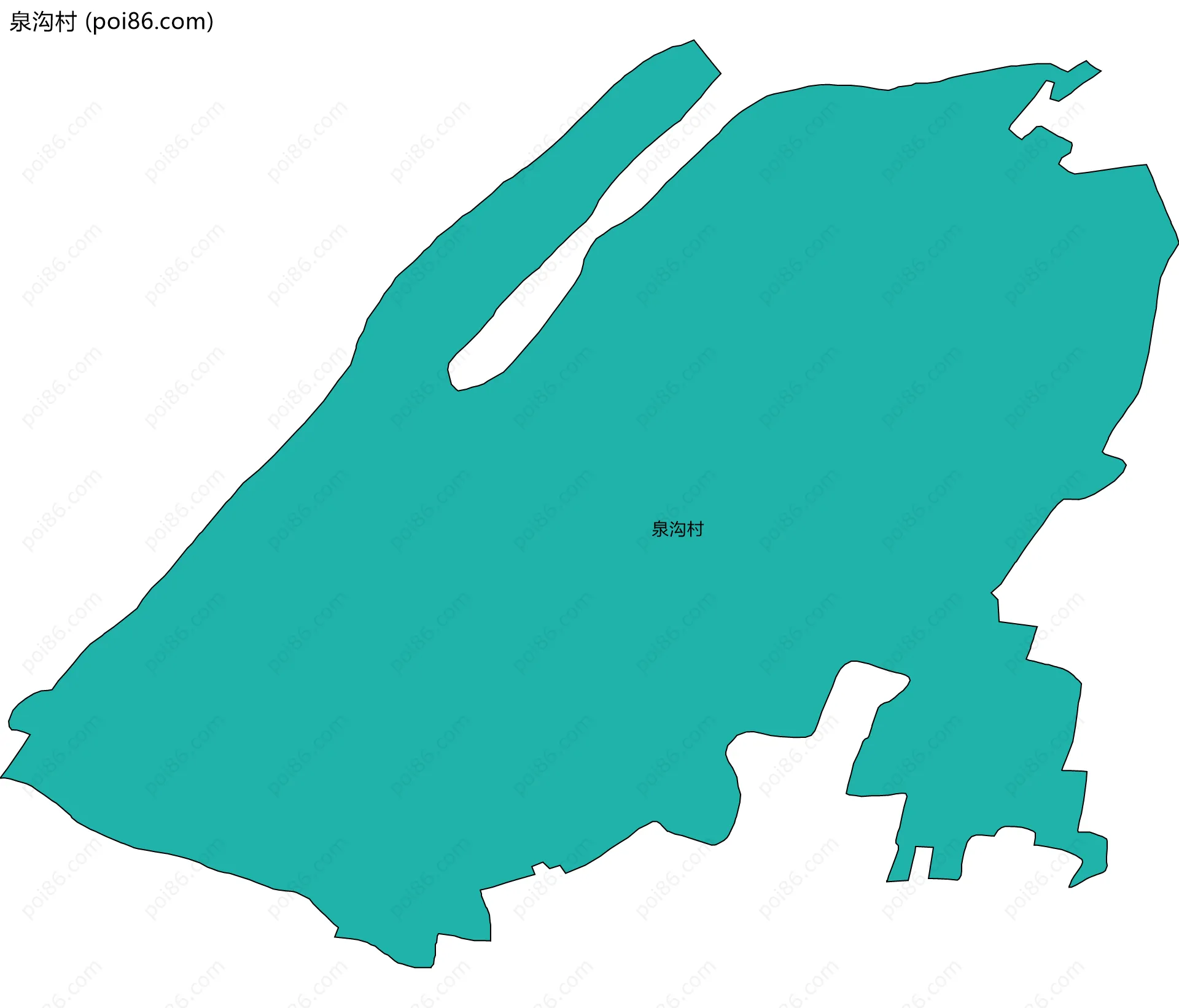 泉沟村边界地图