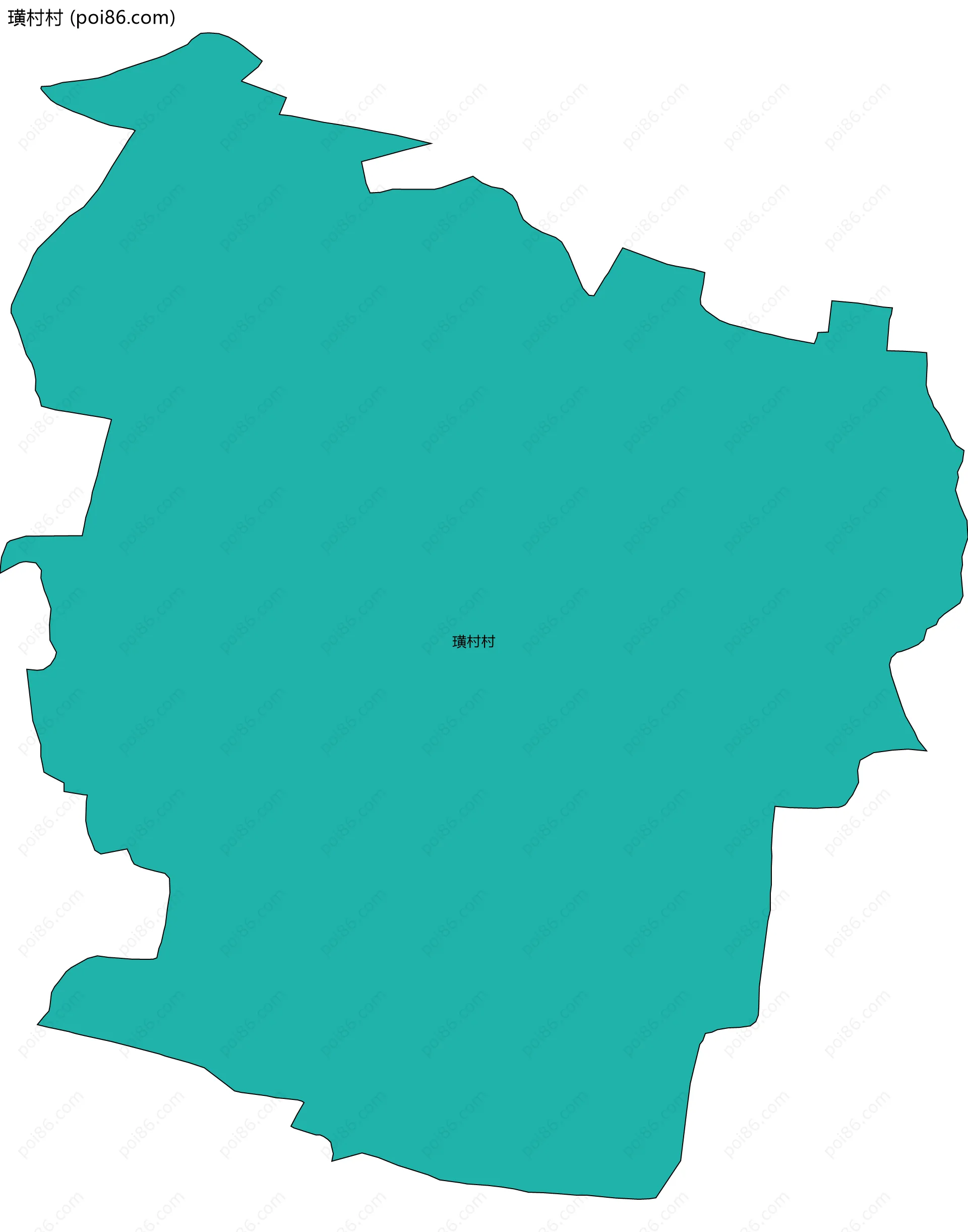 璜村村边界地图