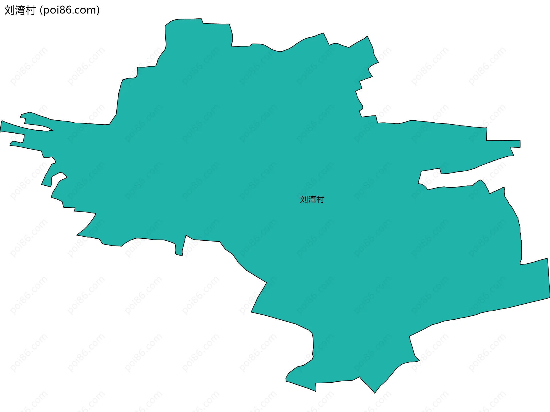 刘湾村边界地图