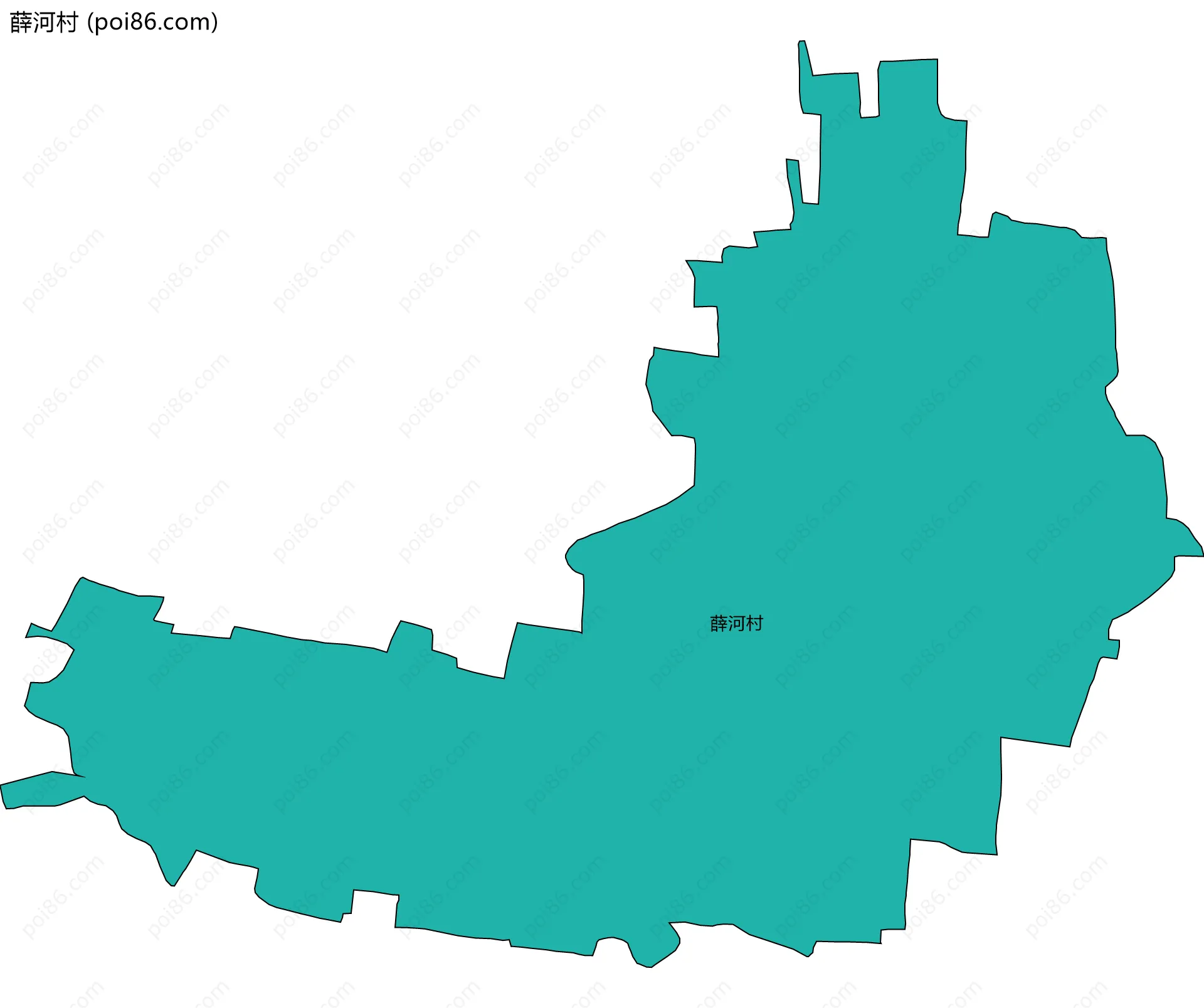 薛河村边界地图