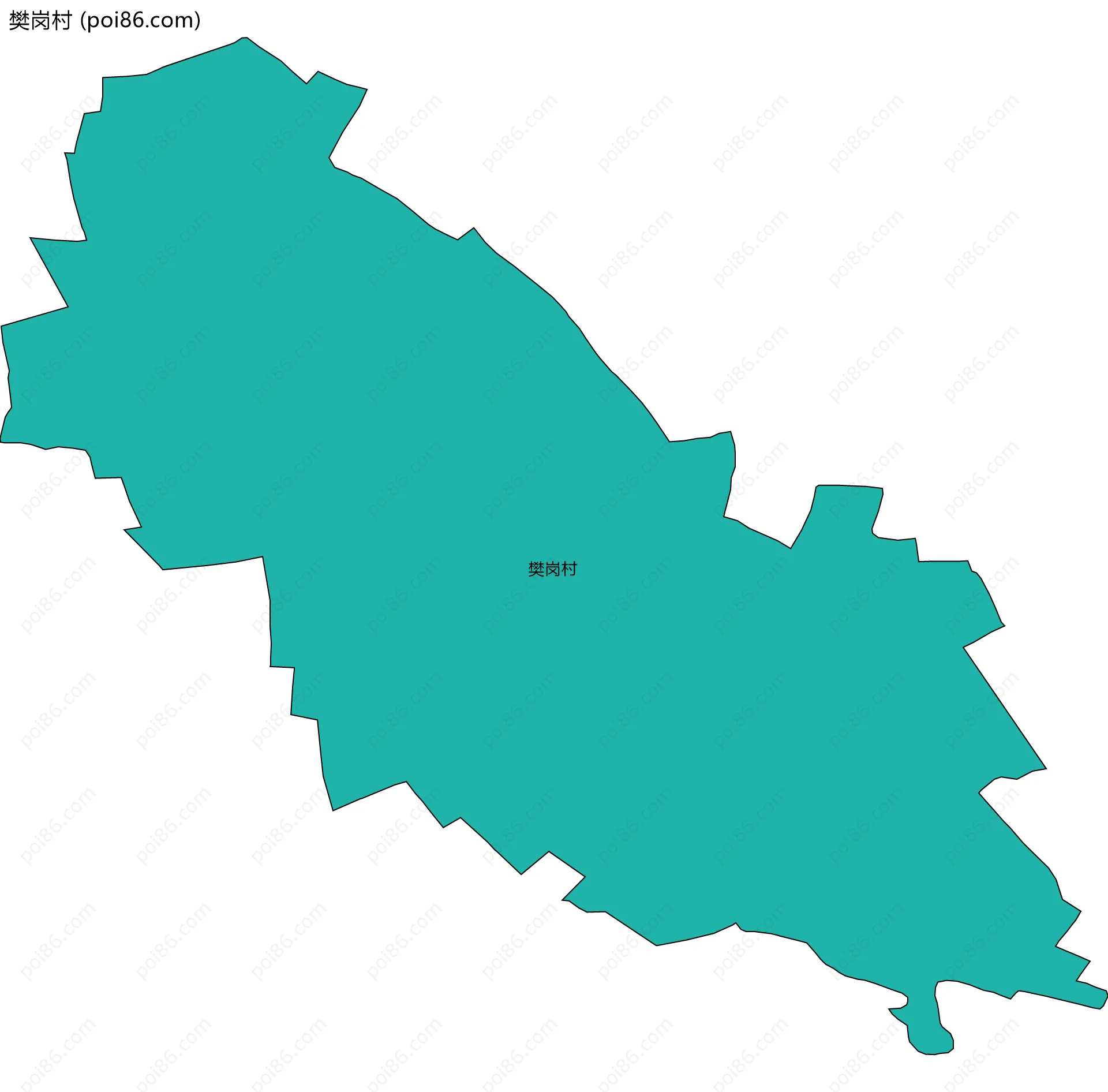 樊岗村边界地图