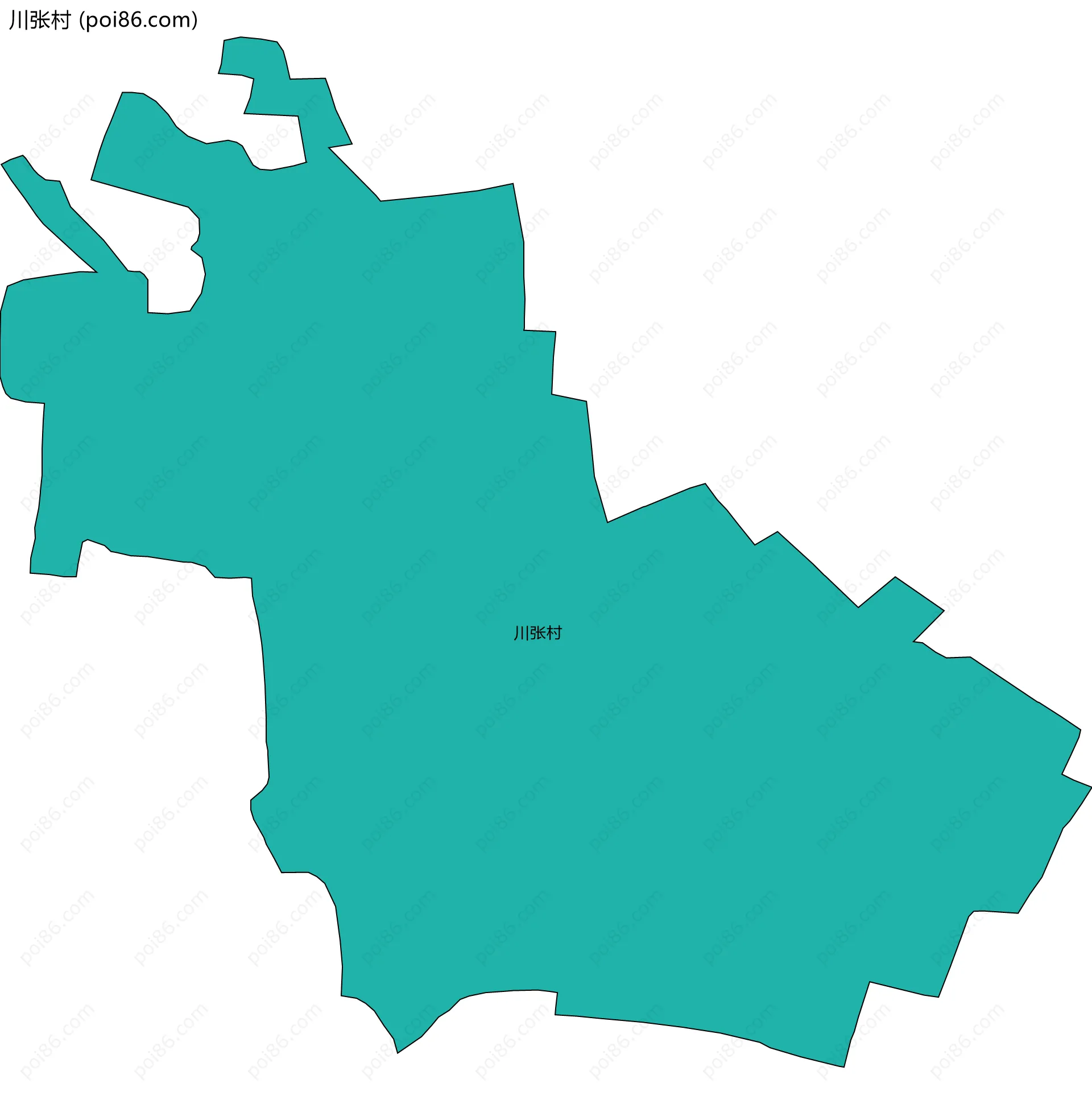 川张村边界地图