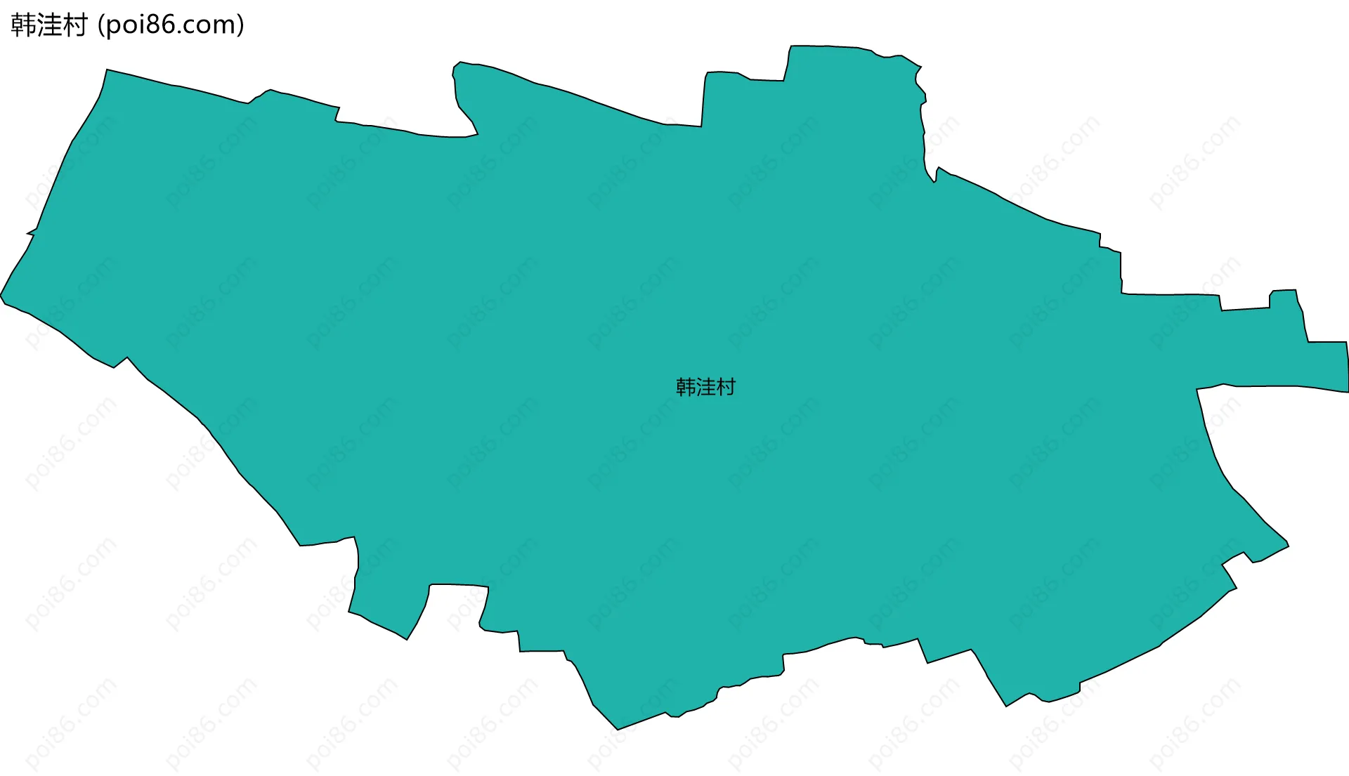 韩洼村边界地图