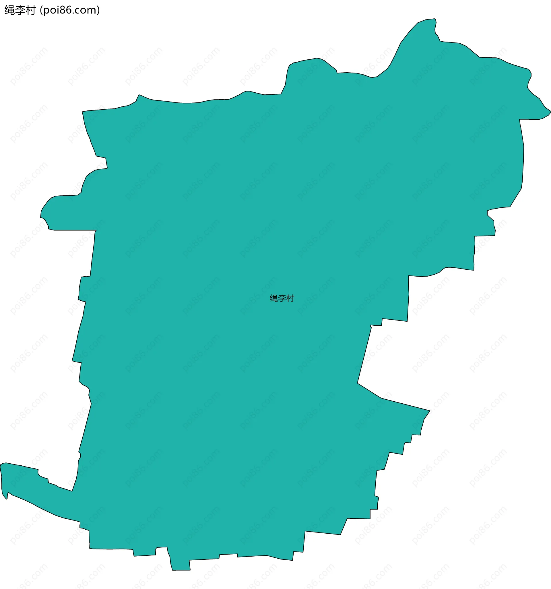 绳李村边界地图