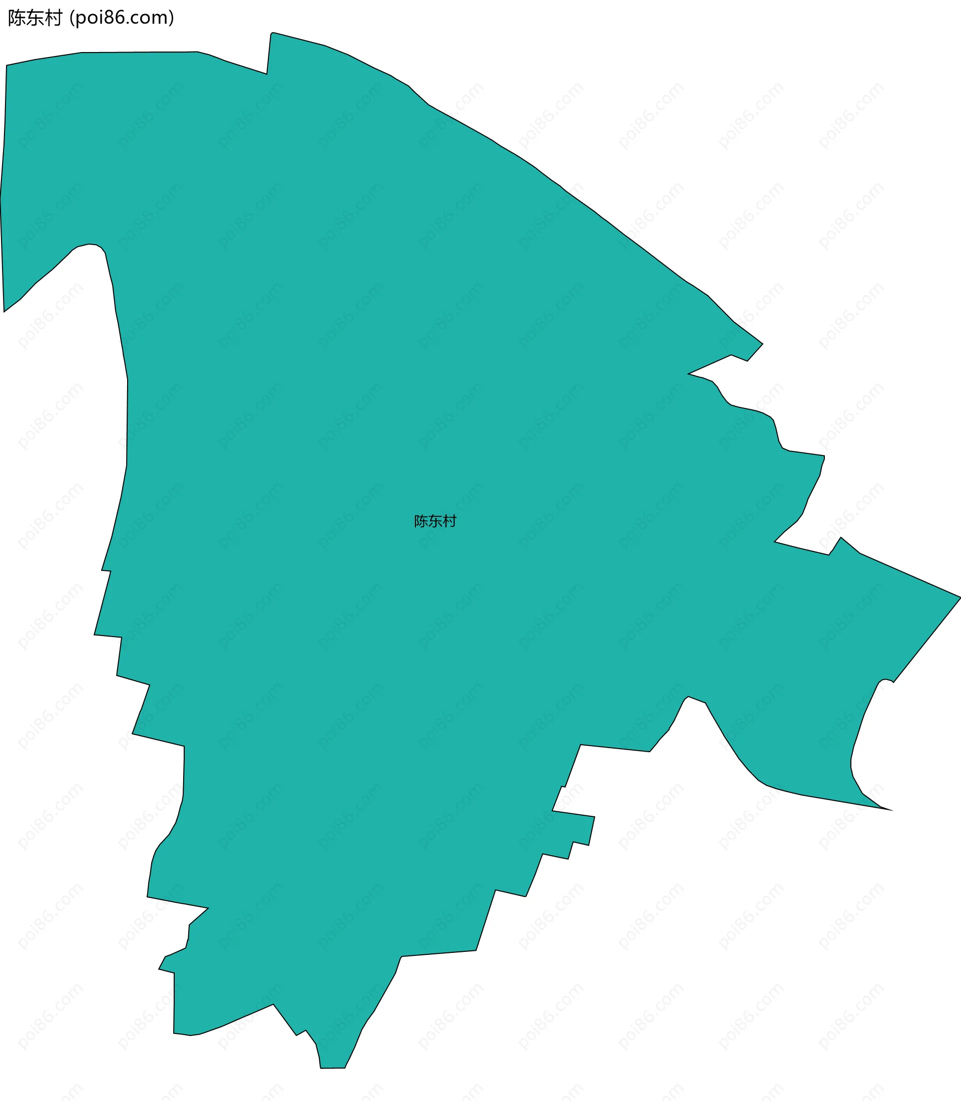 陈东村边界地图