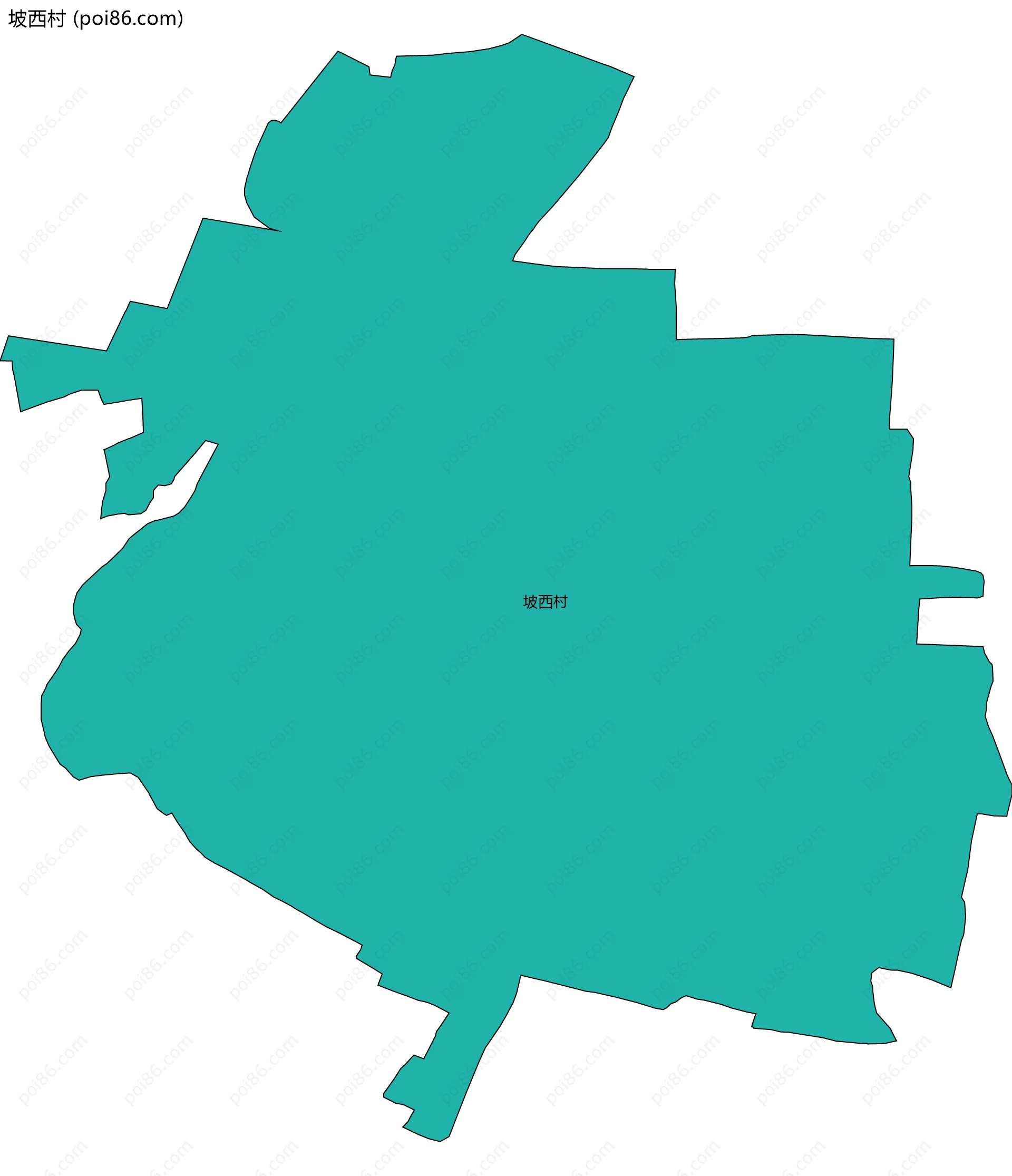 坡西村边界地图