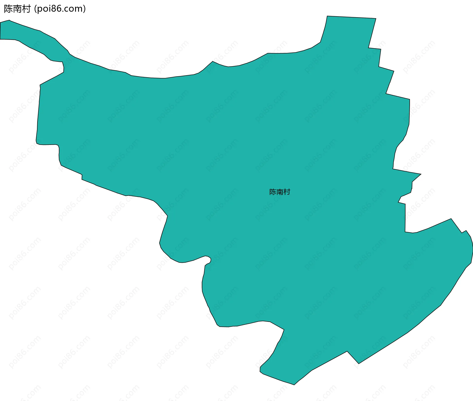 陈南村边界地图