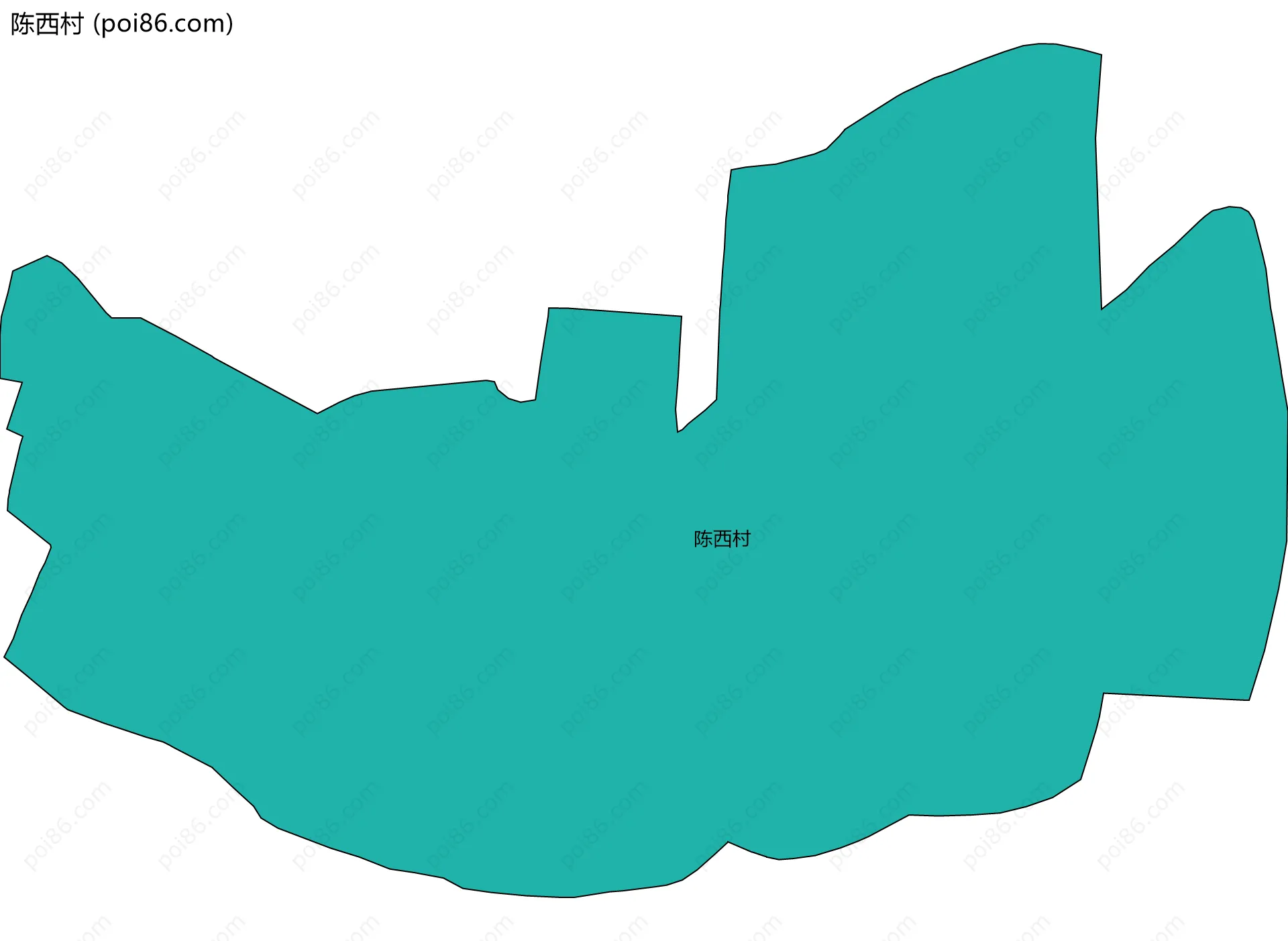陈西村边界地图