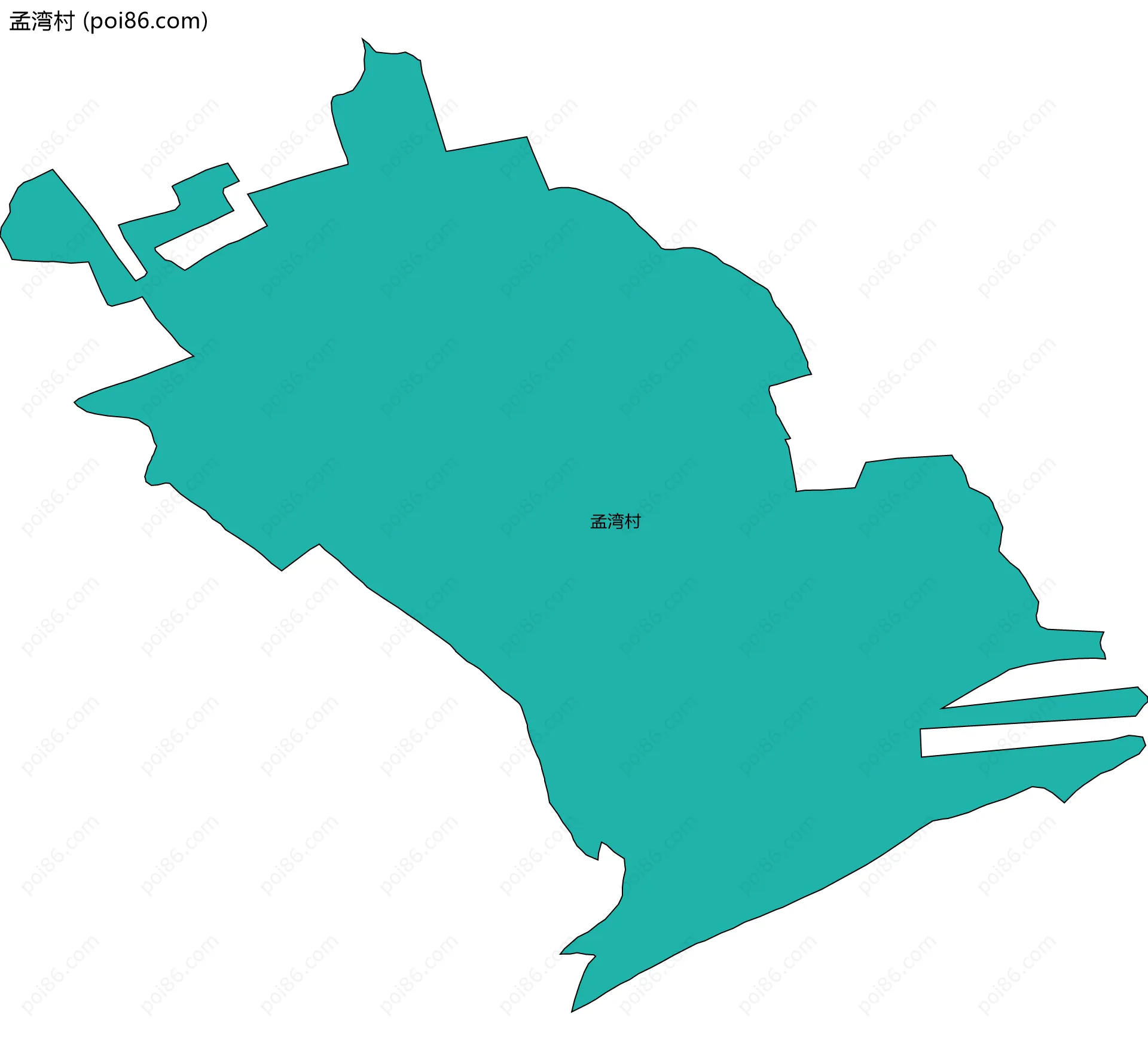 孟湾村边界地图