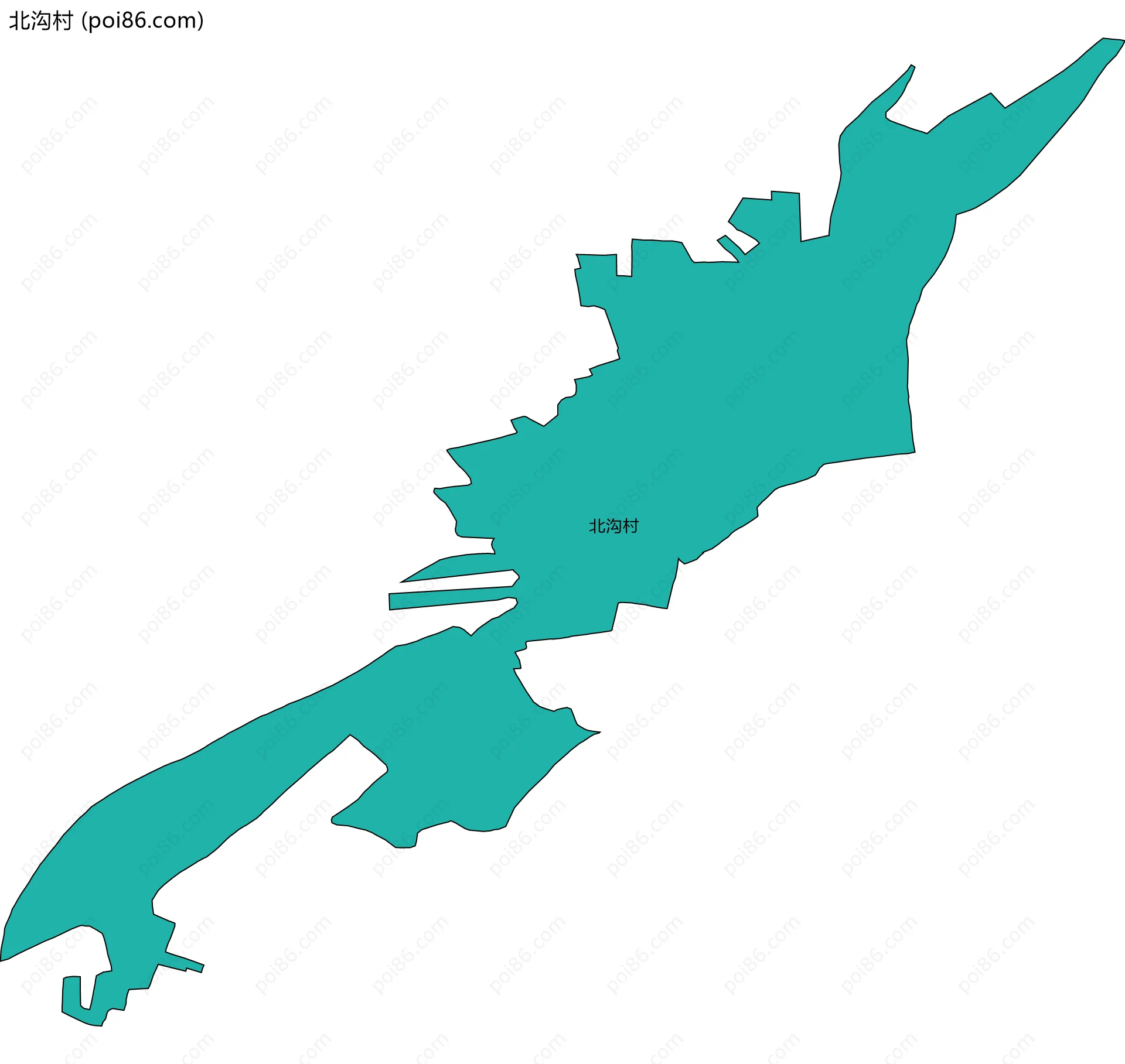 北沟村边界地图