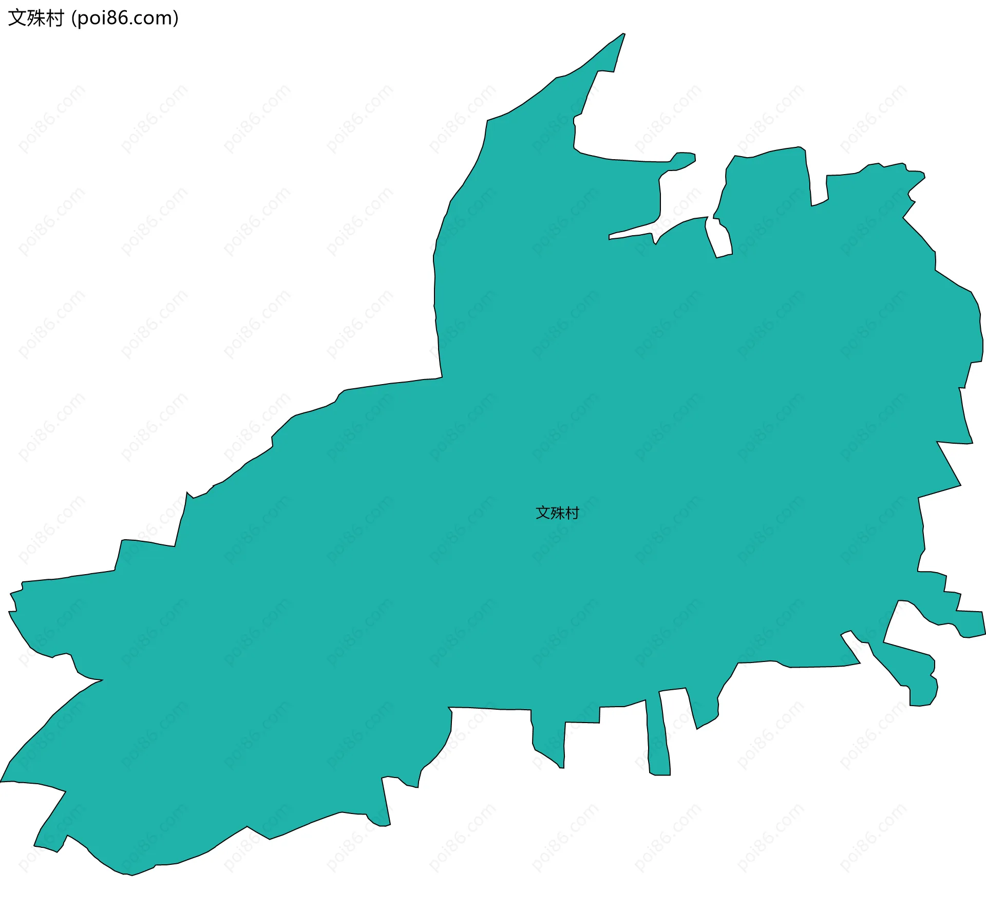 文殊村边界地图