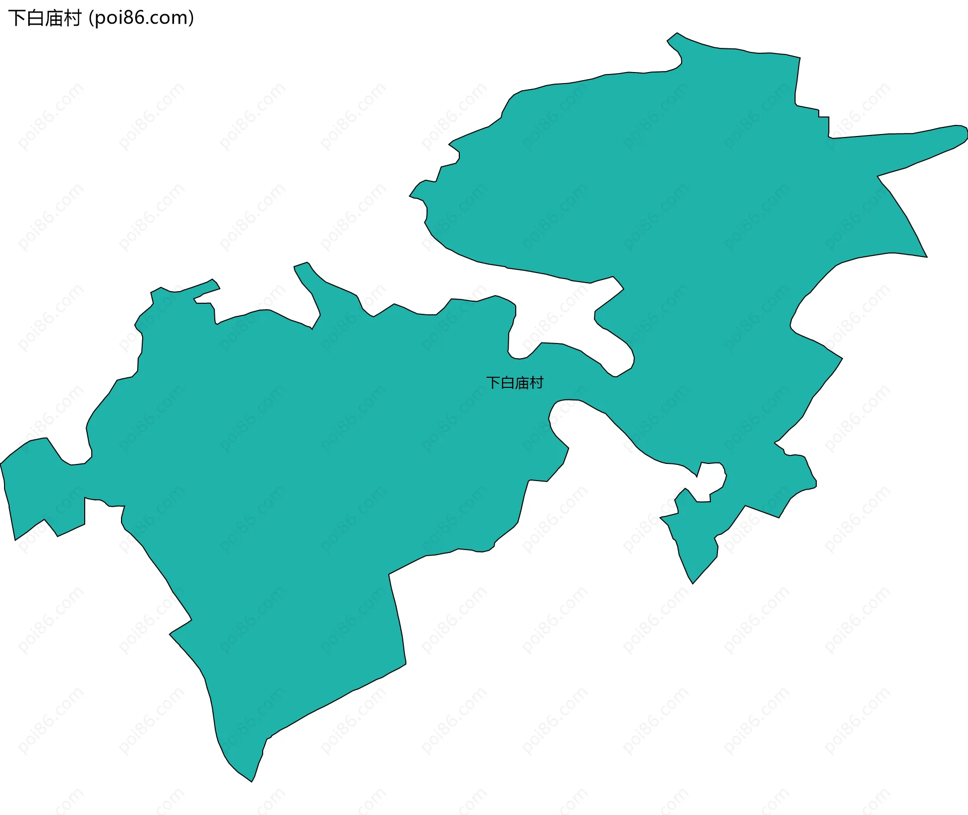 下白庙村边界地图