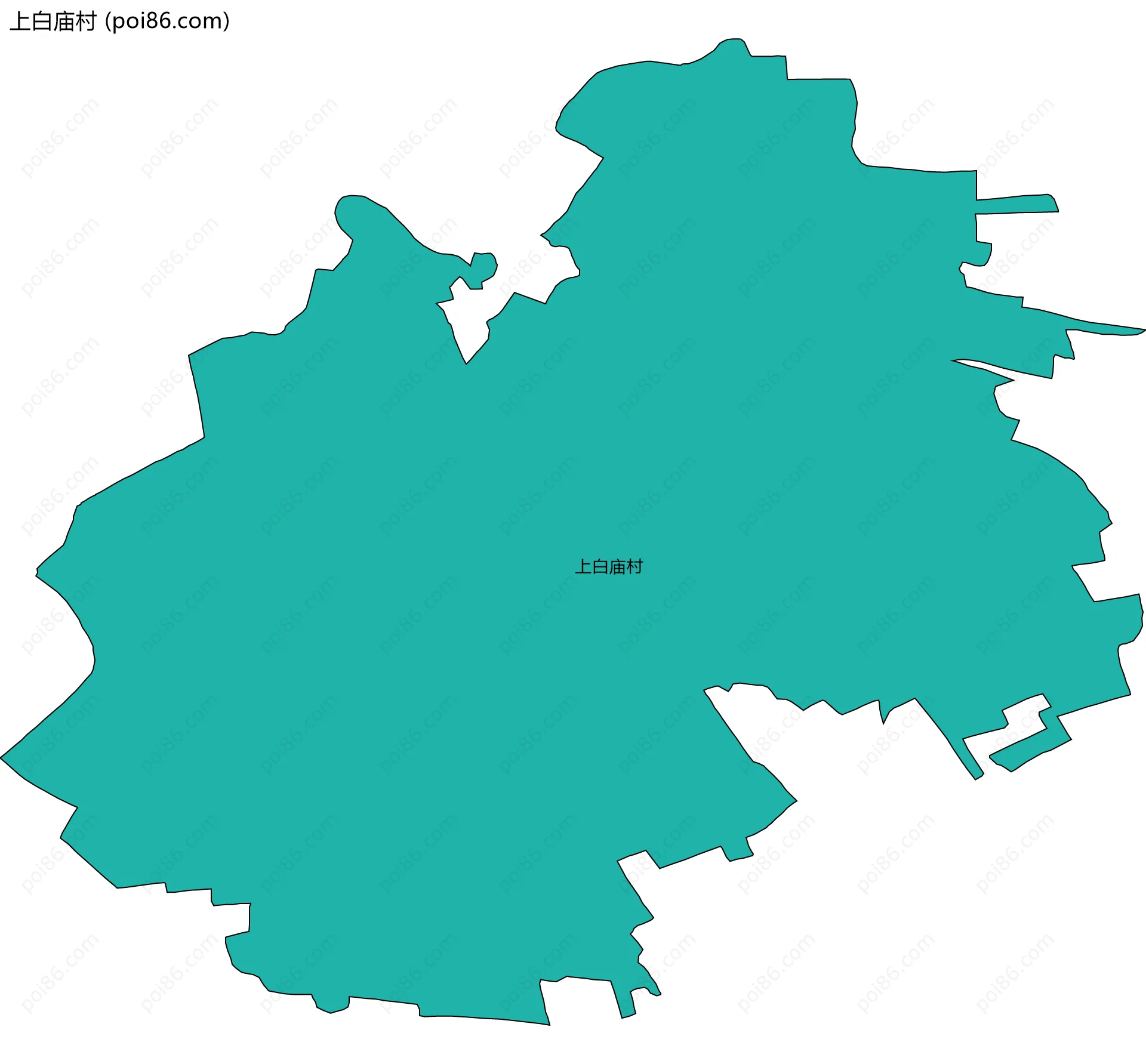 上白庙村边界地图