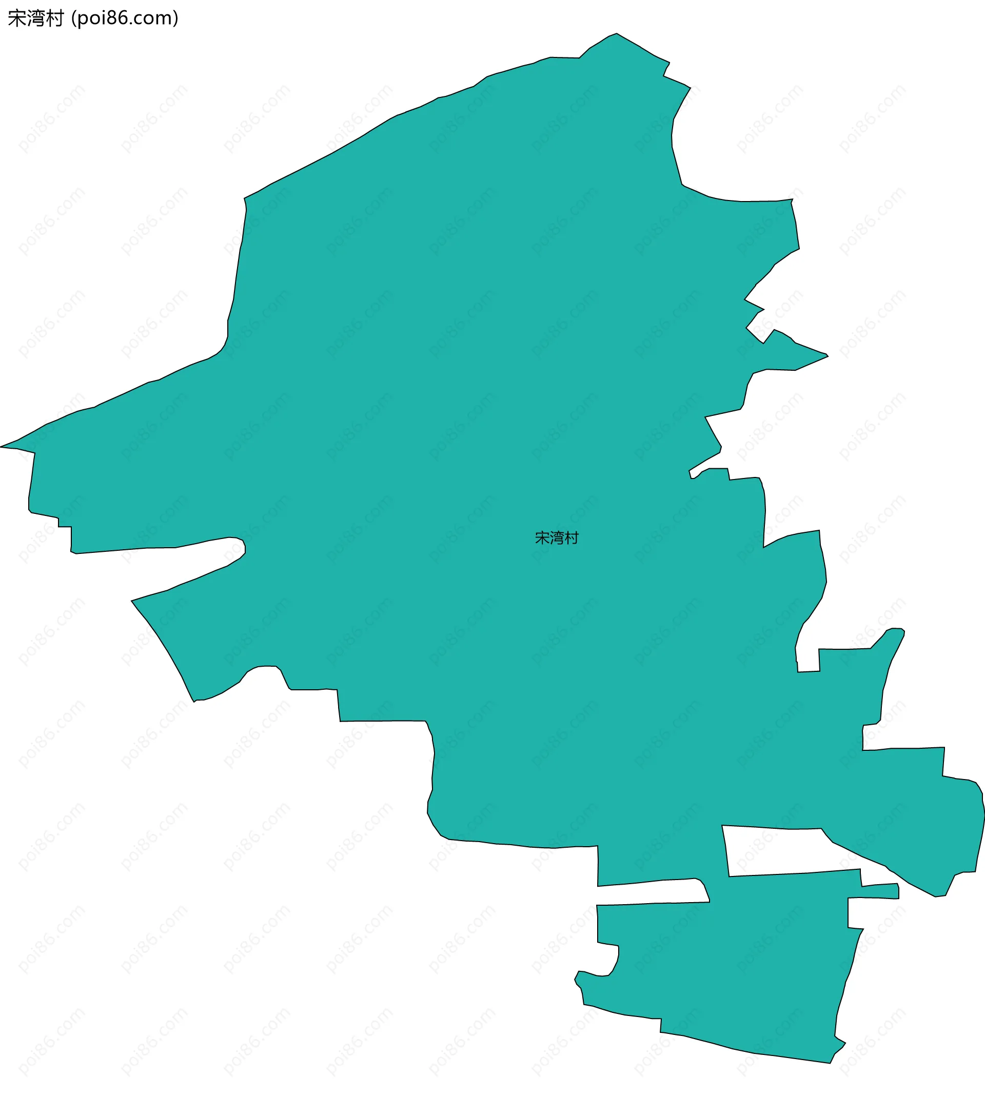 宋湾村边界地图