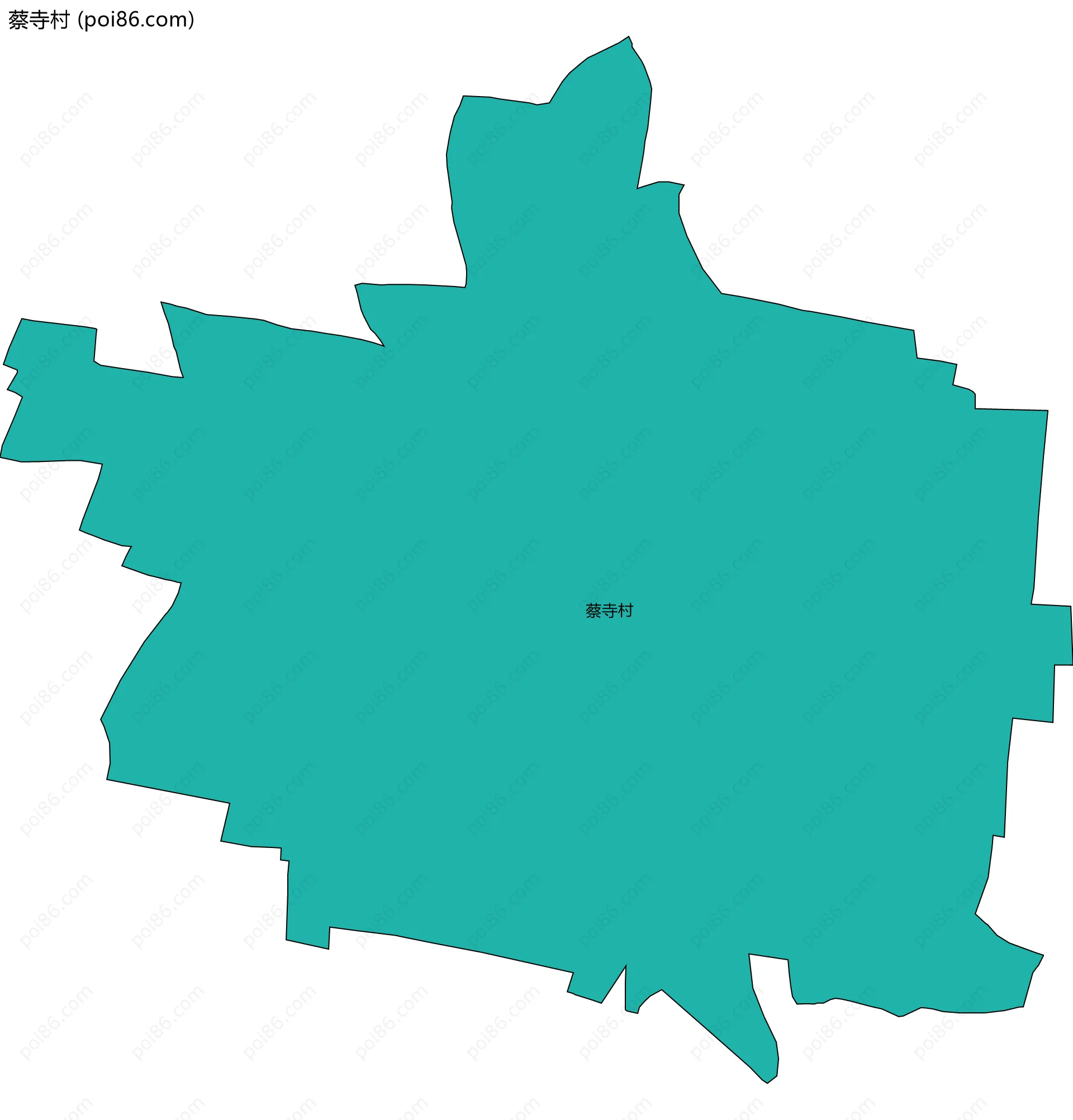 蔡寺村边界地图