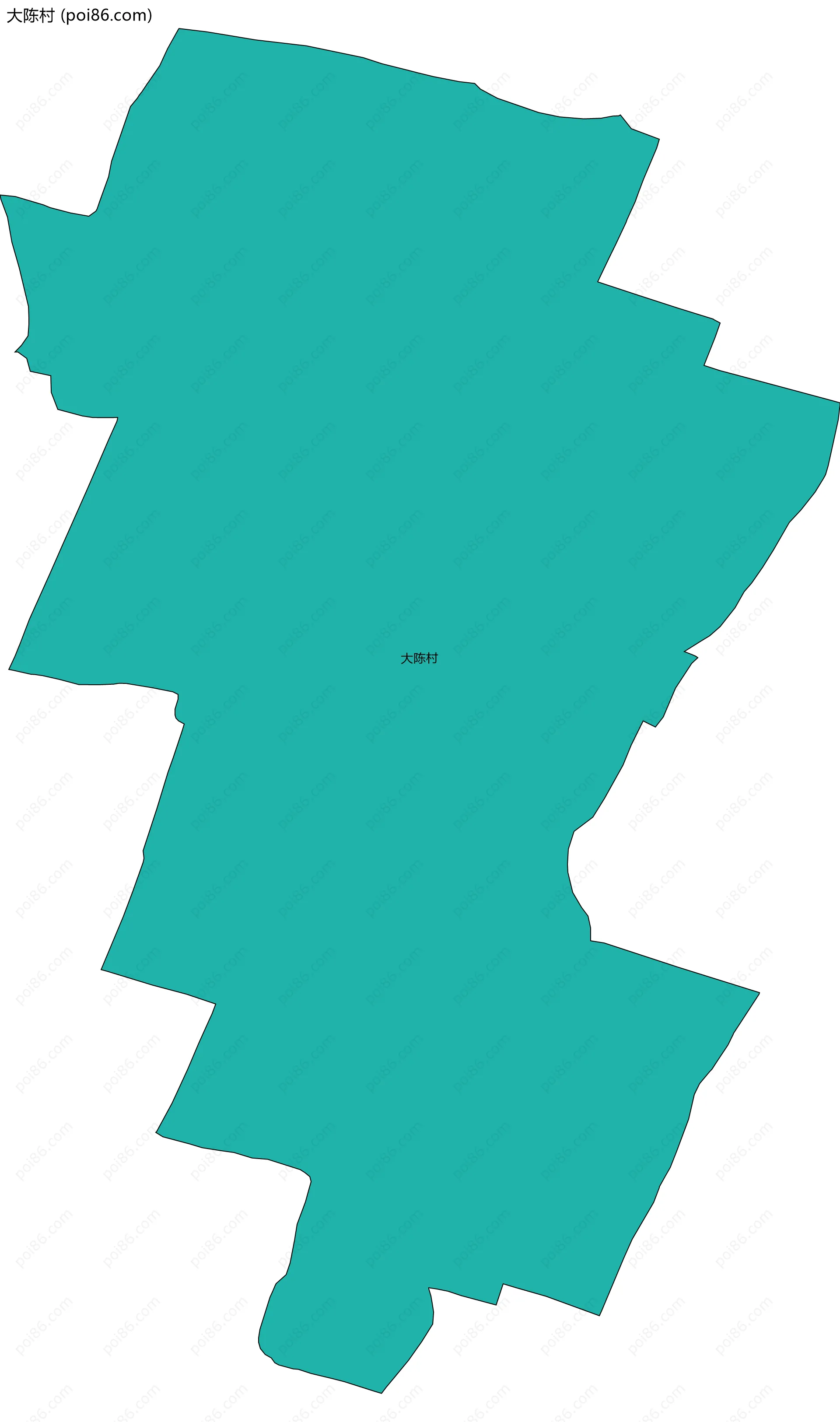 大陈村边界地图