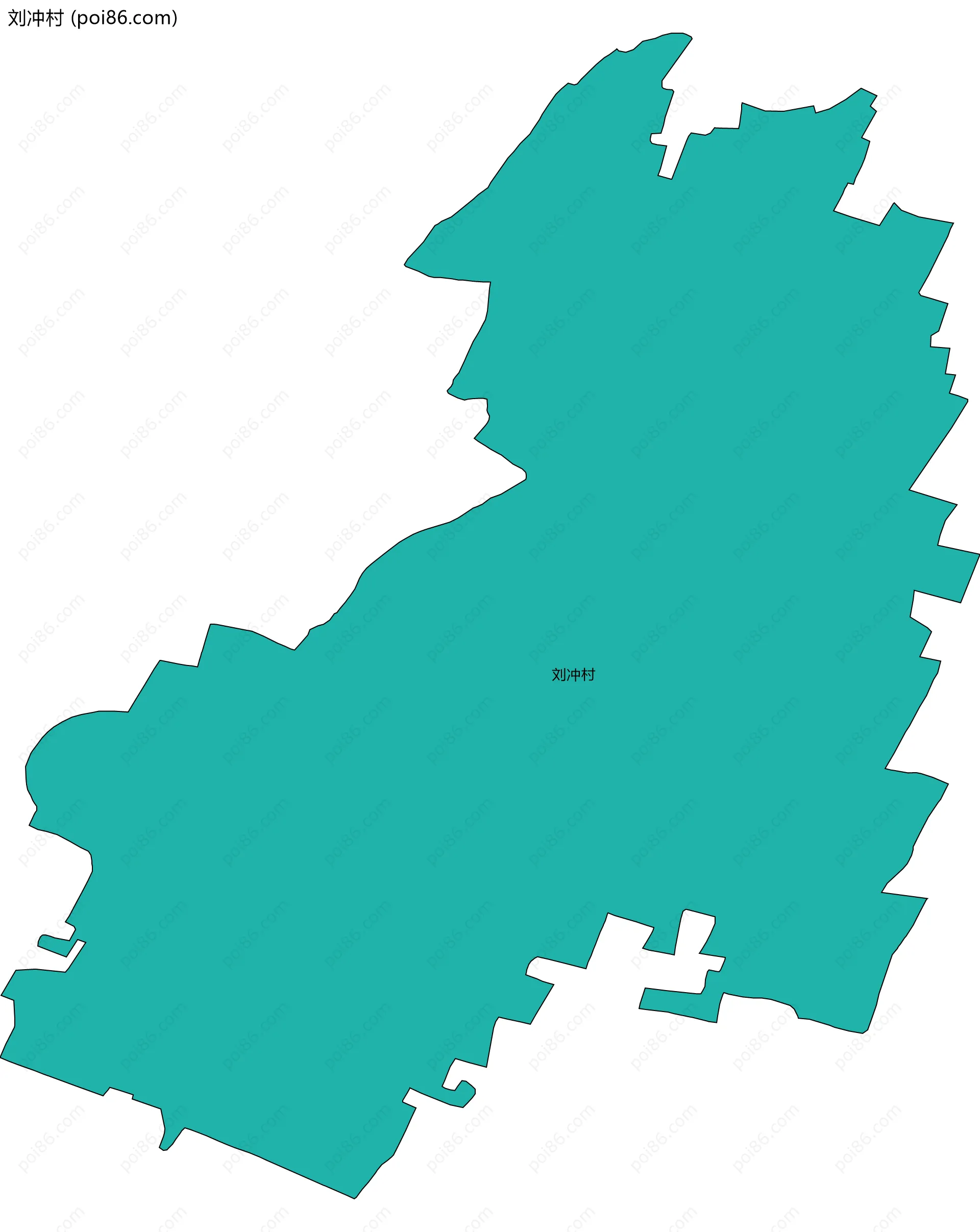 刘冲村边界地图