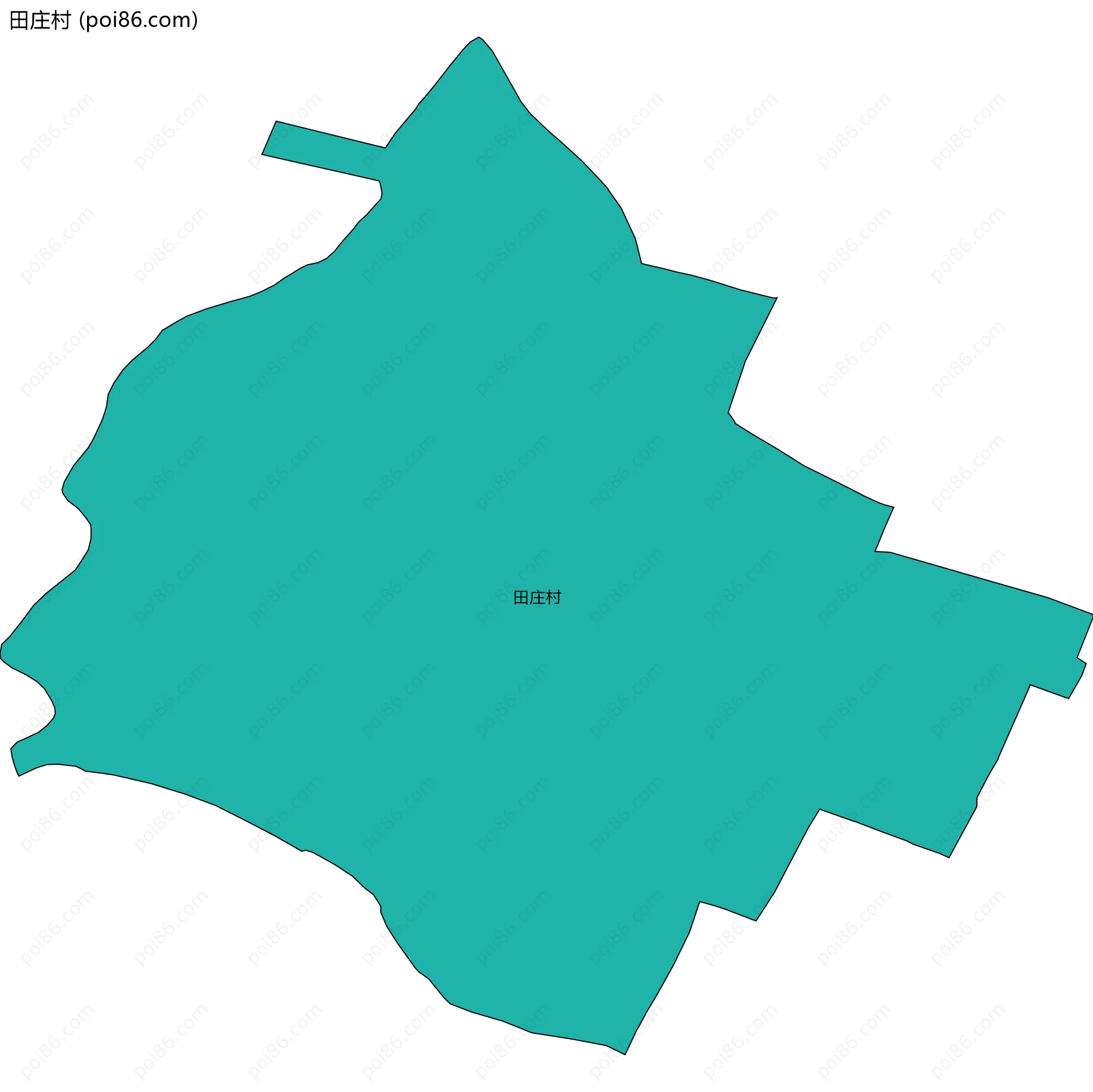 田庄村边界地图