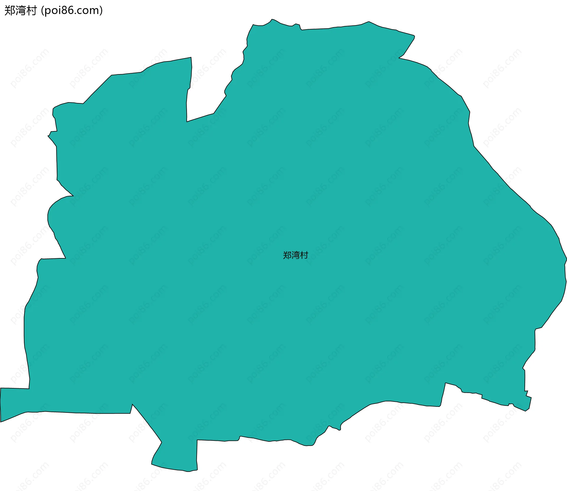 郑湾村边界地图