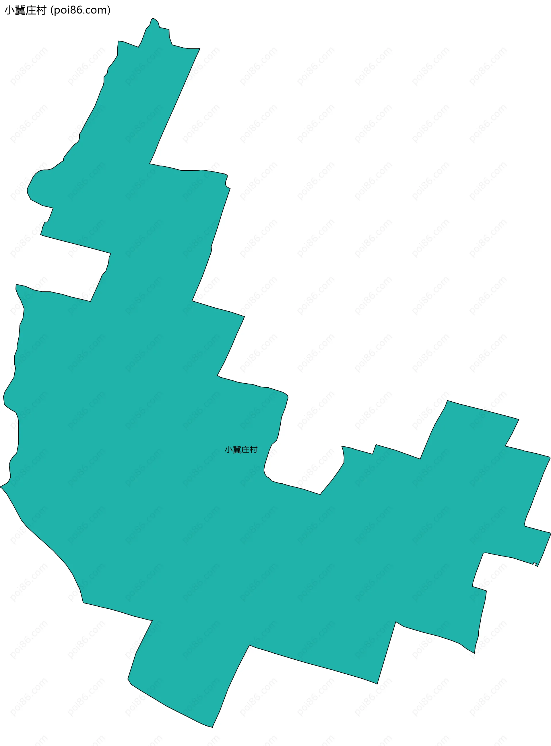 小冀庄村边界地图