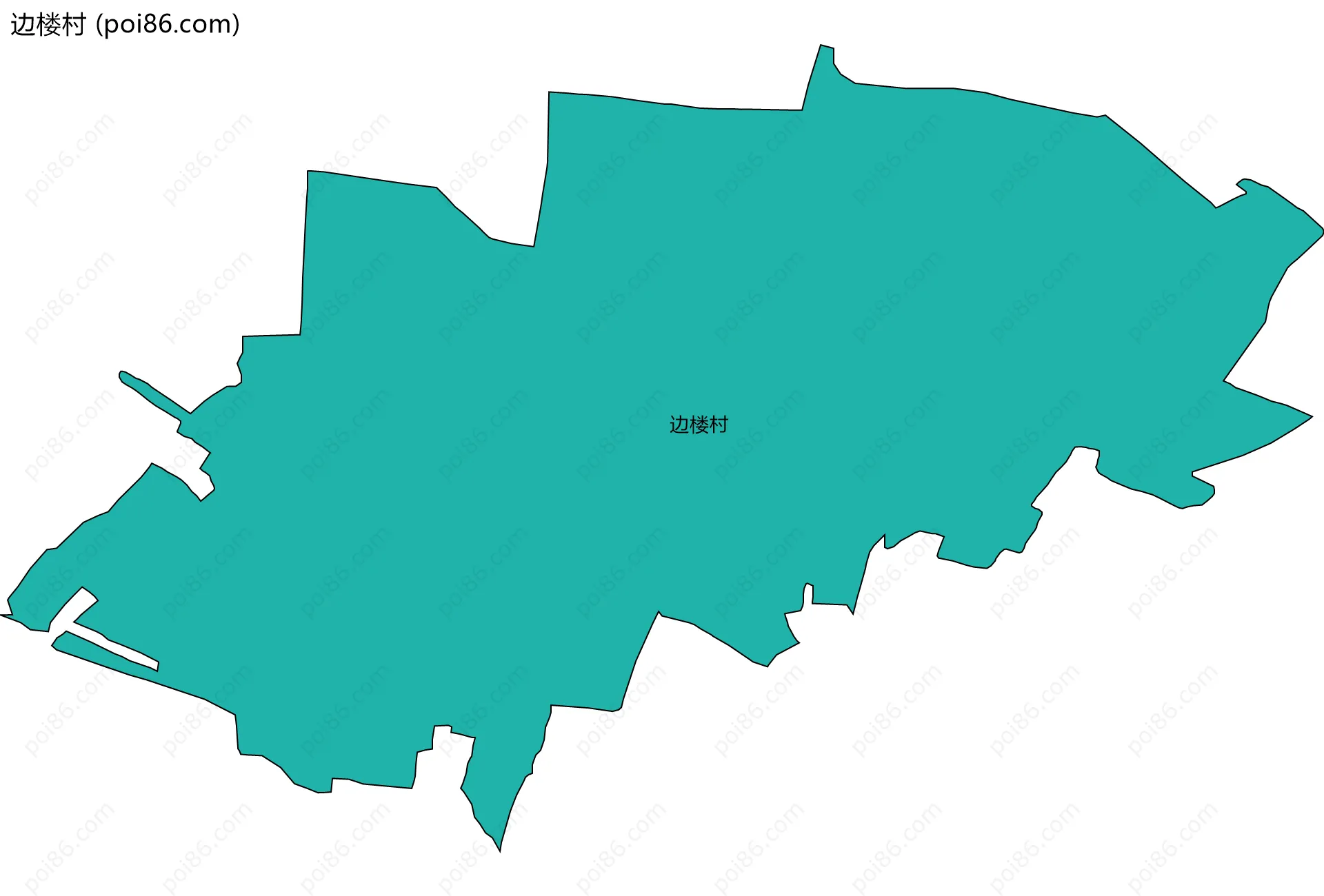 边楼村边界地图