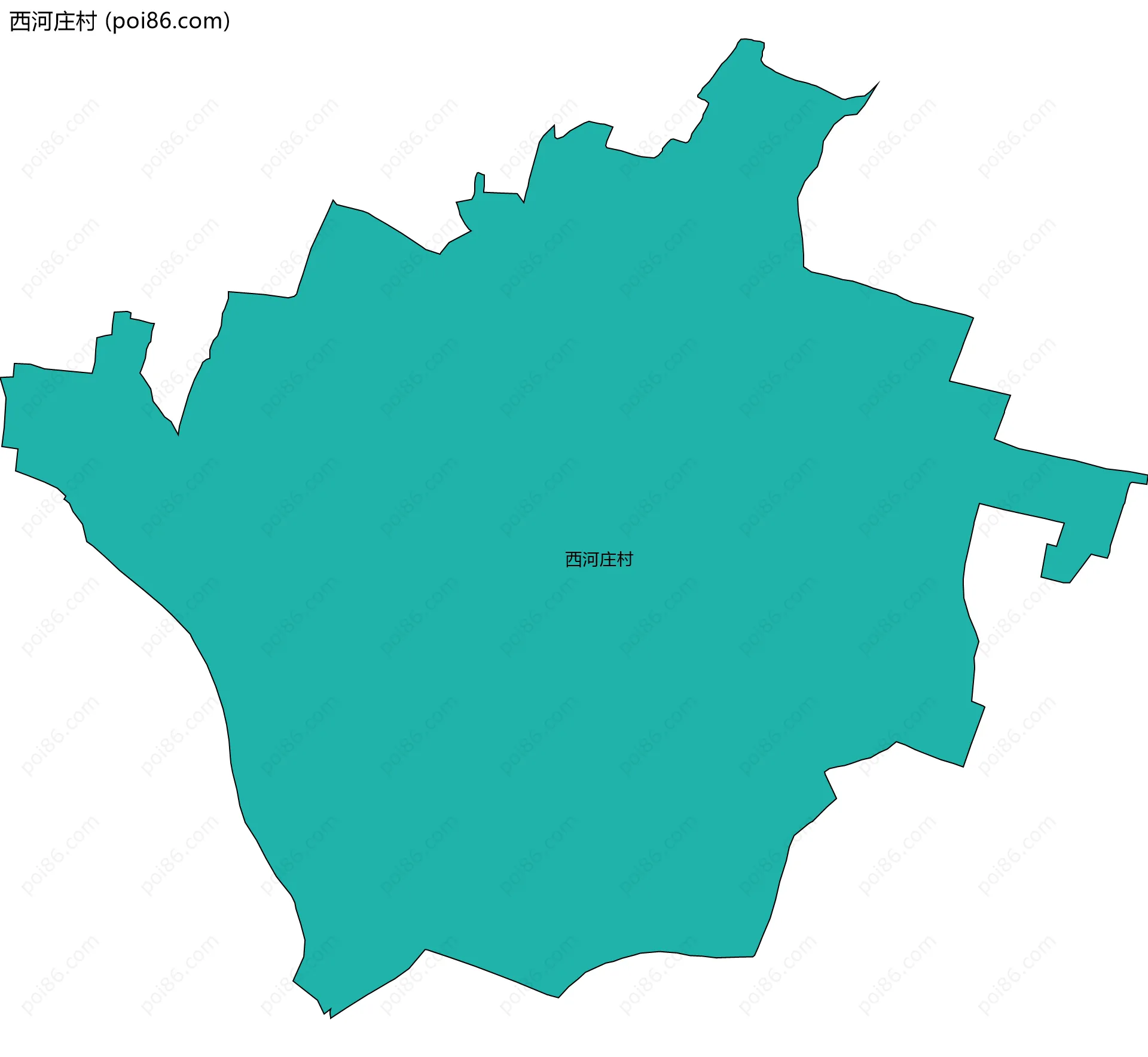 西河庄村边界地图