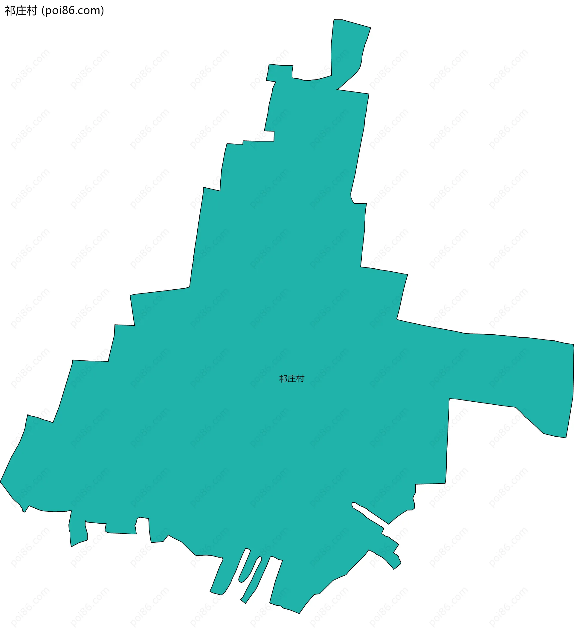 祁庄村边界地图