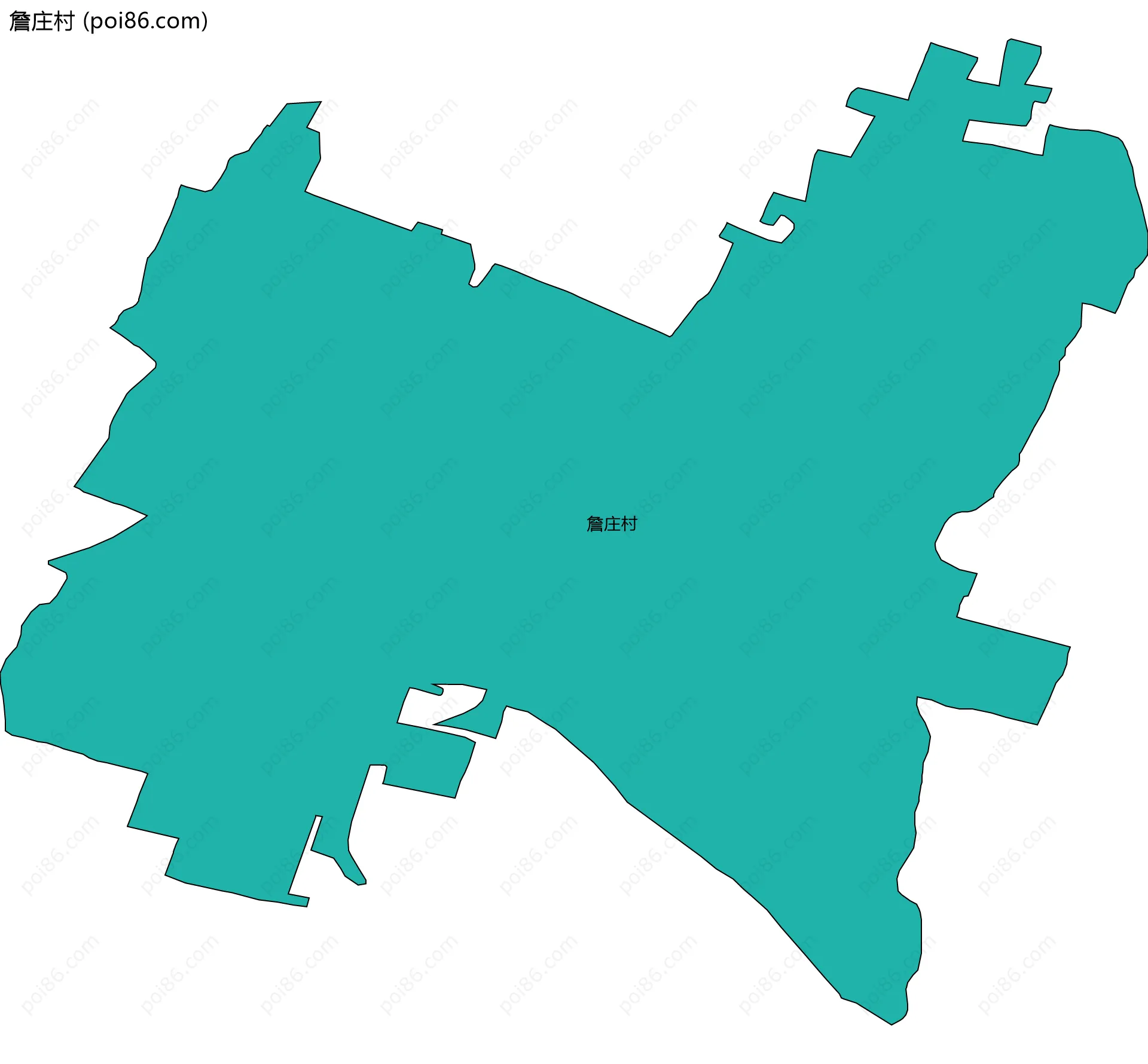 詹庄村边界地图