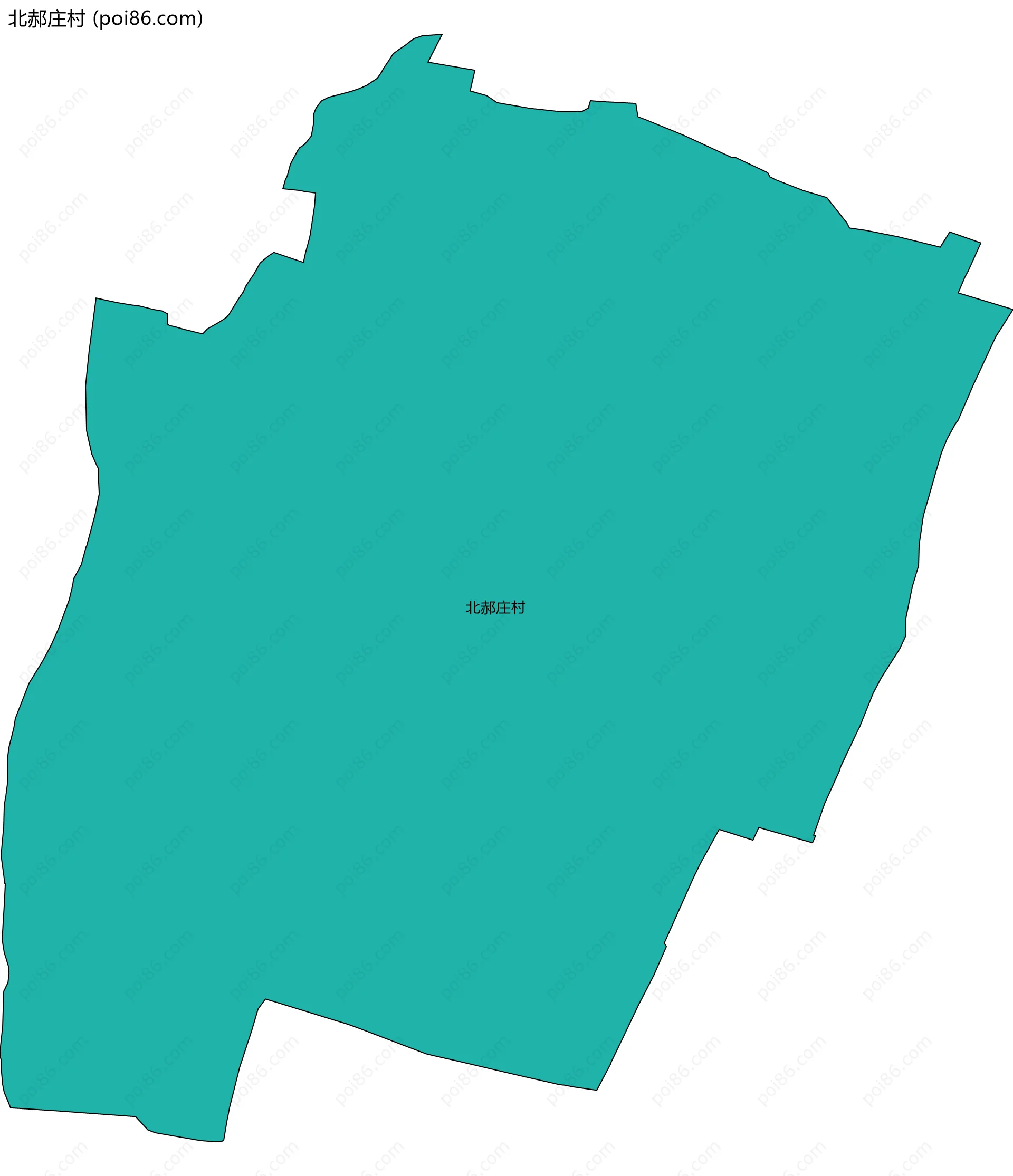 北郝庄村边界地图