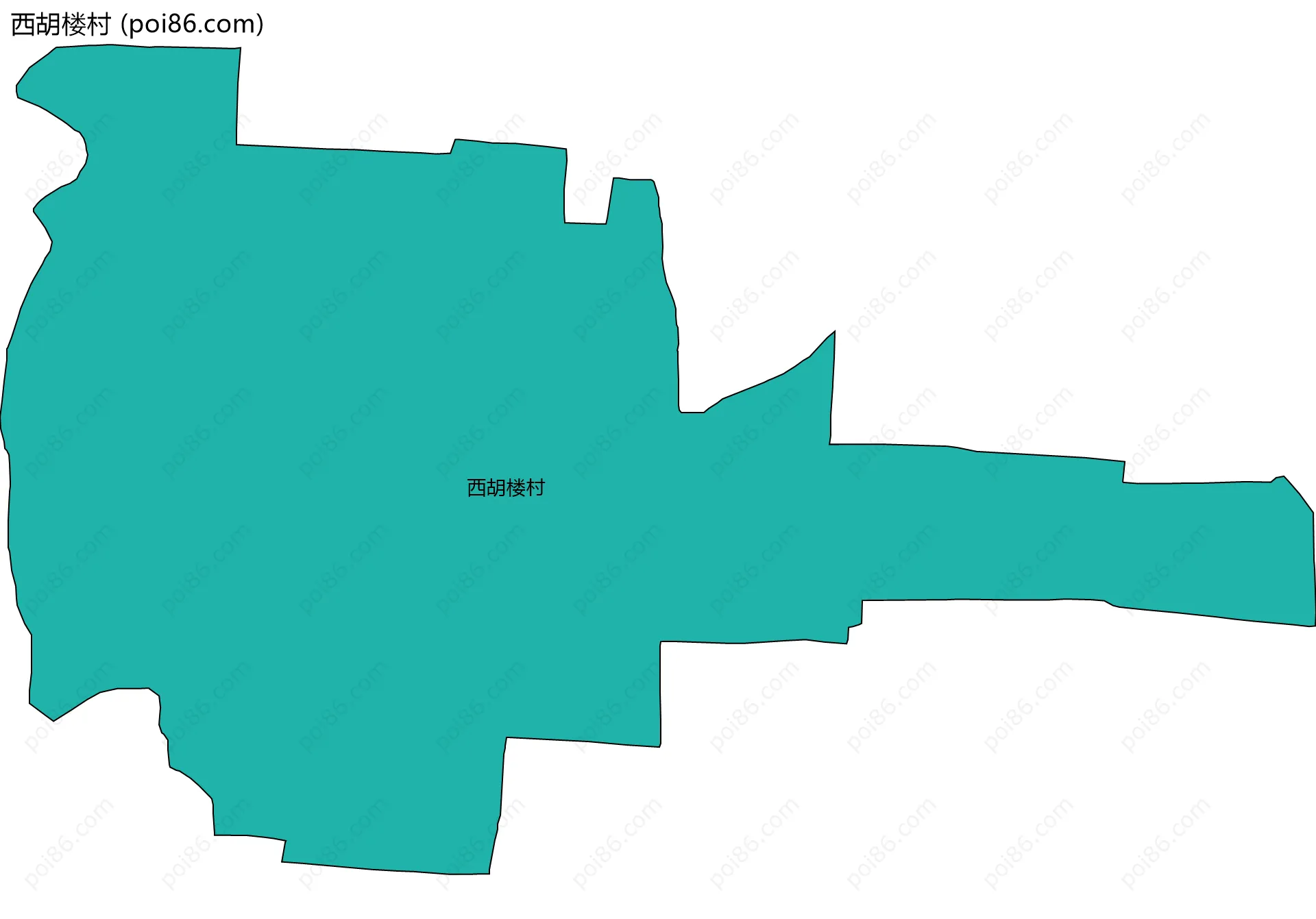 西胡楼村边界地图