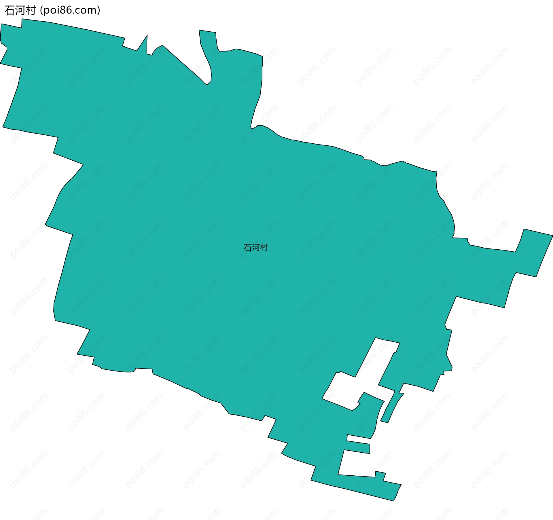 石河村边界地图