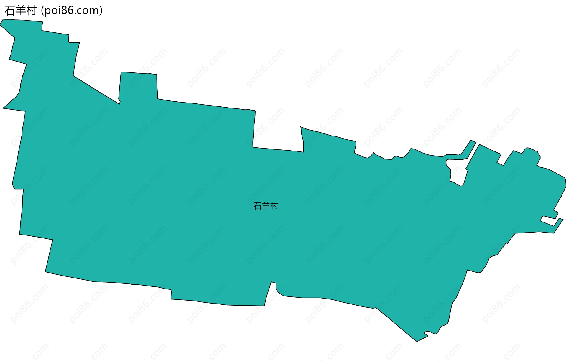 石羊村边界地图