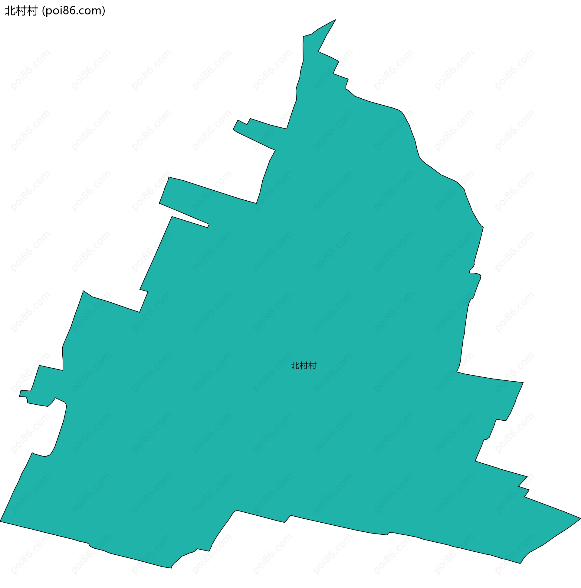 北村村边界地图