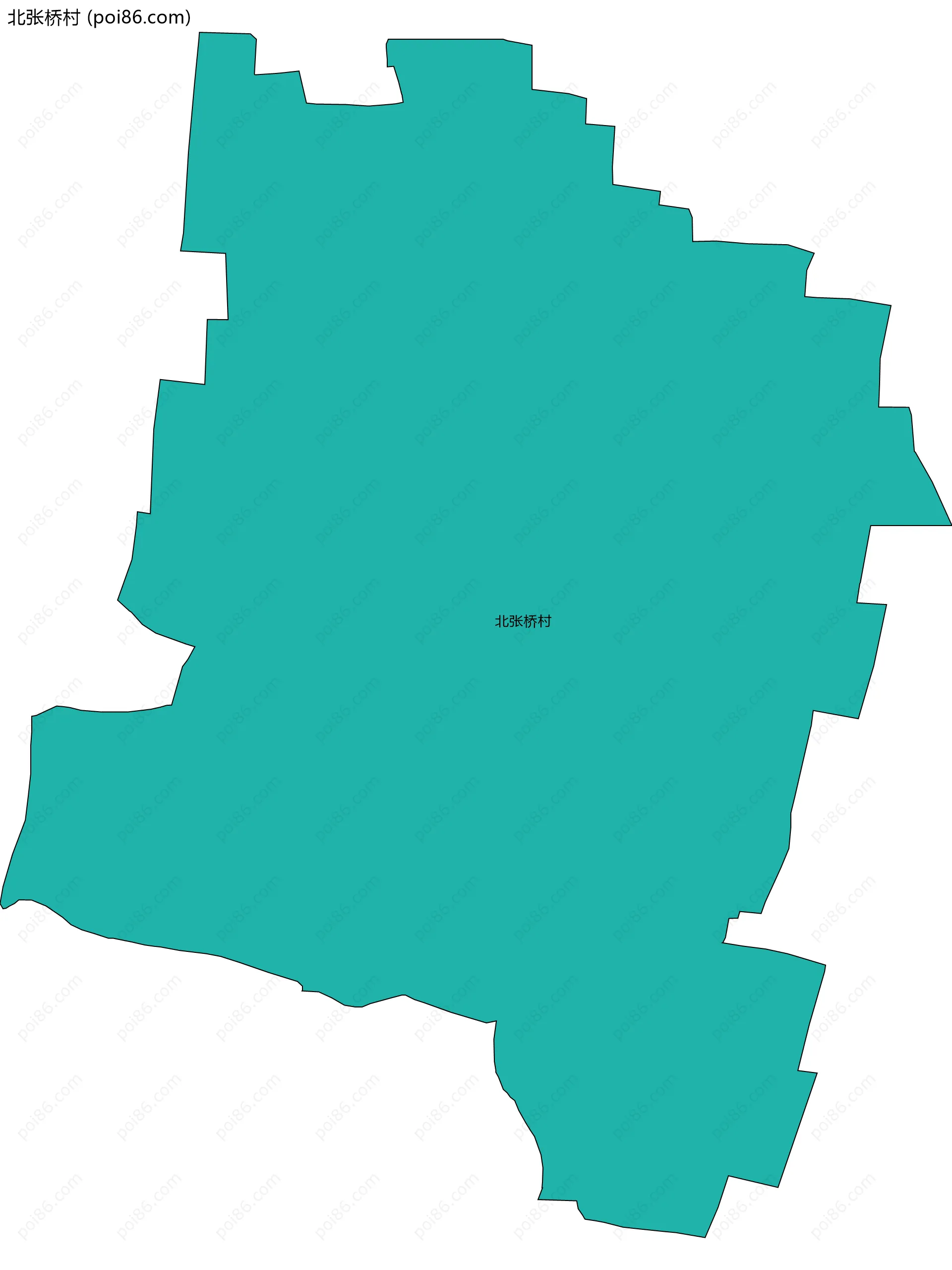 北张桥村边界地图