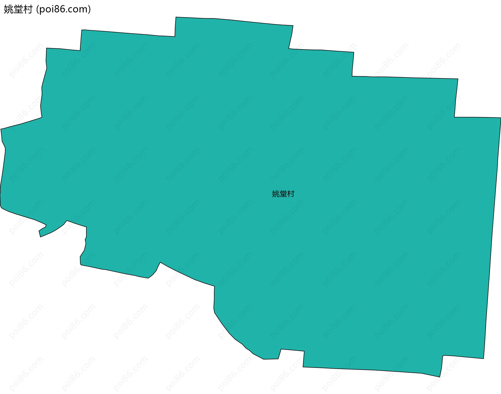 姚堂村边界地图
