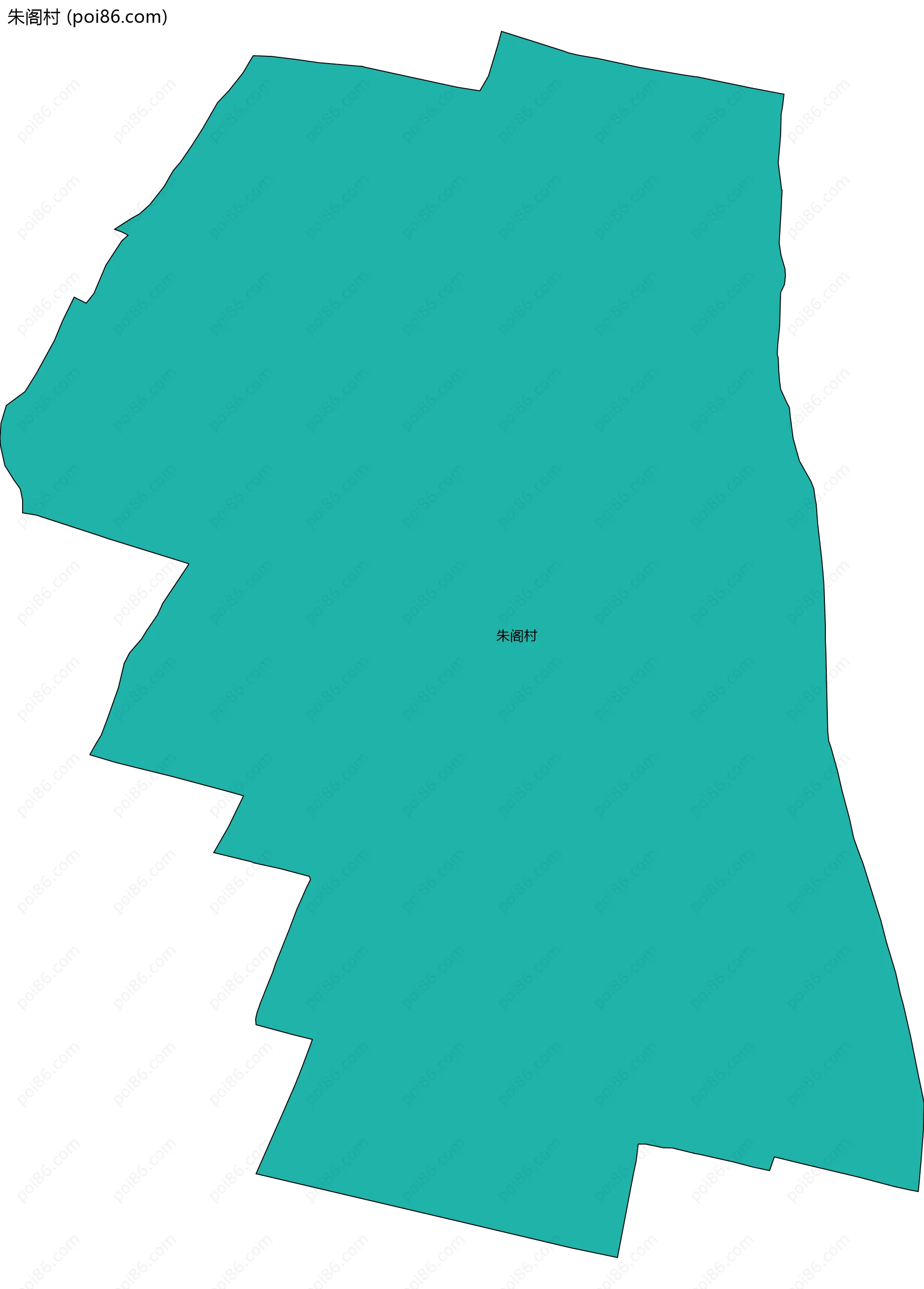 朱阁村边界地图