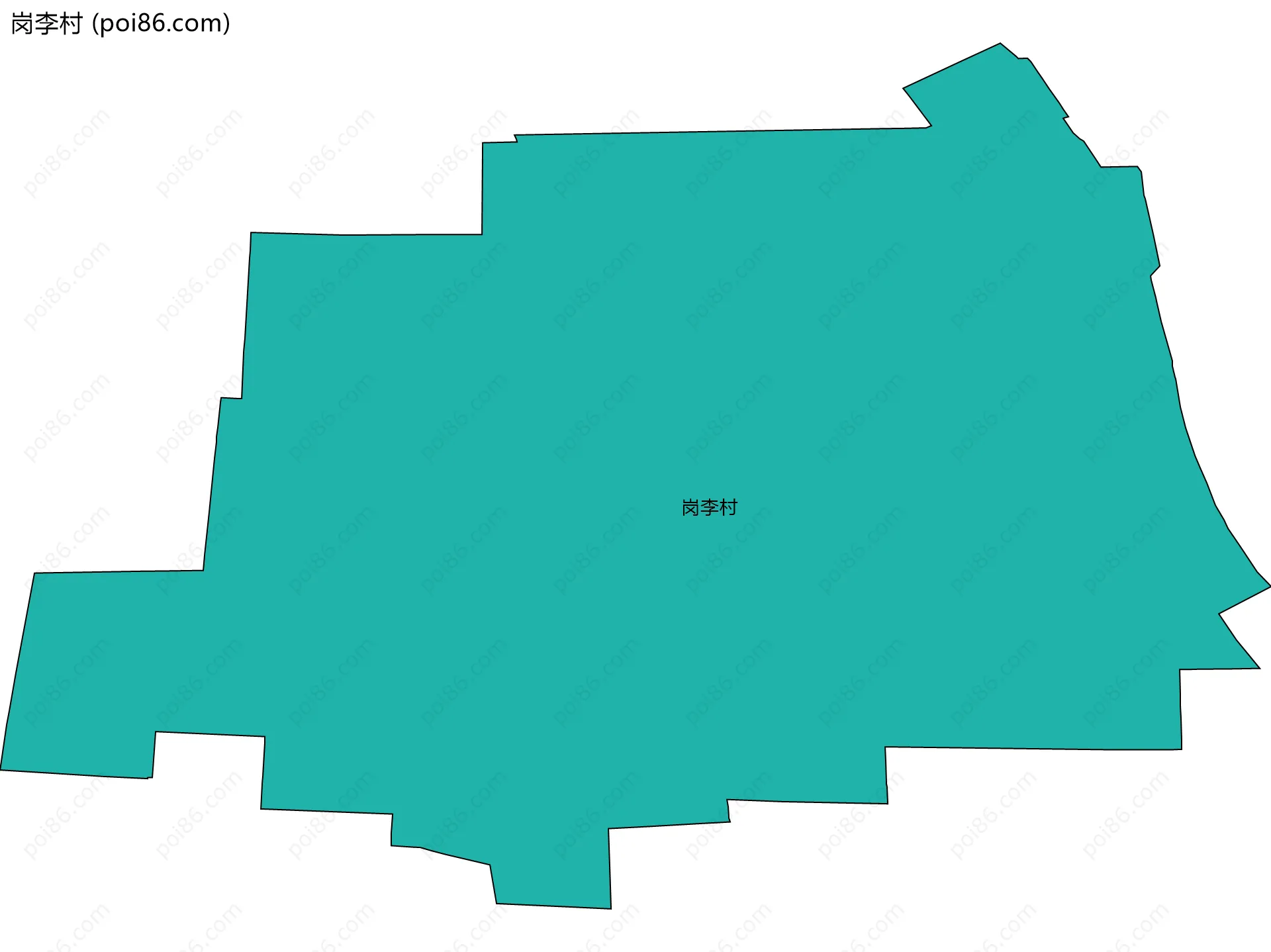 岗李村边界地图
