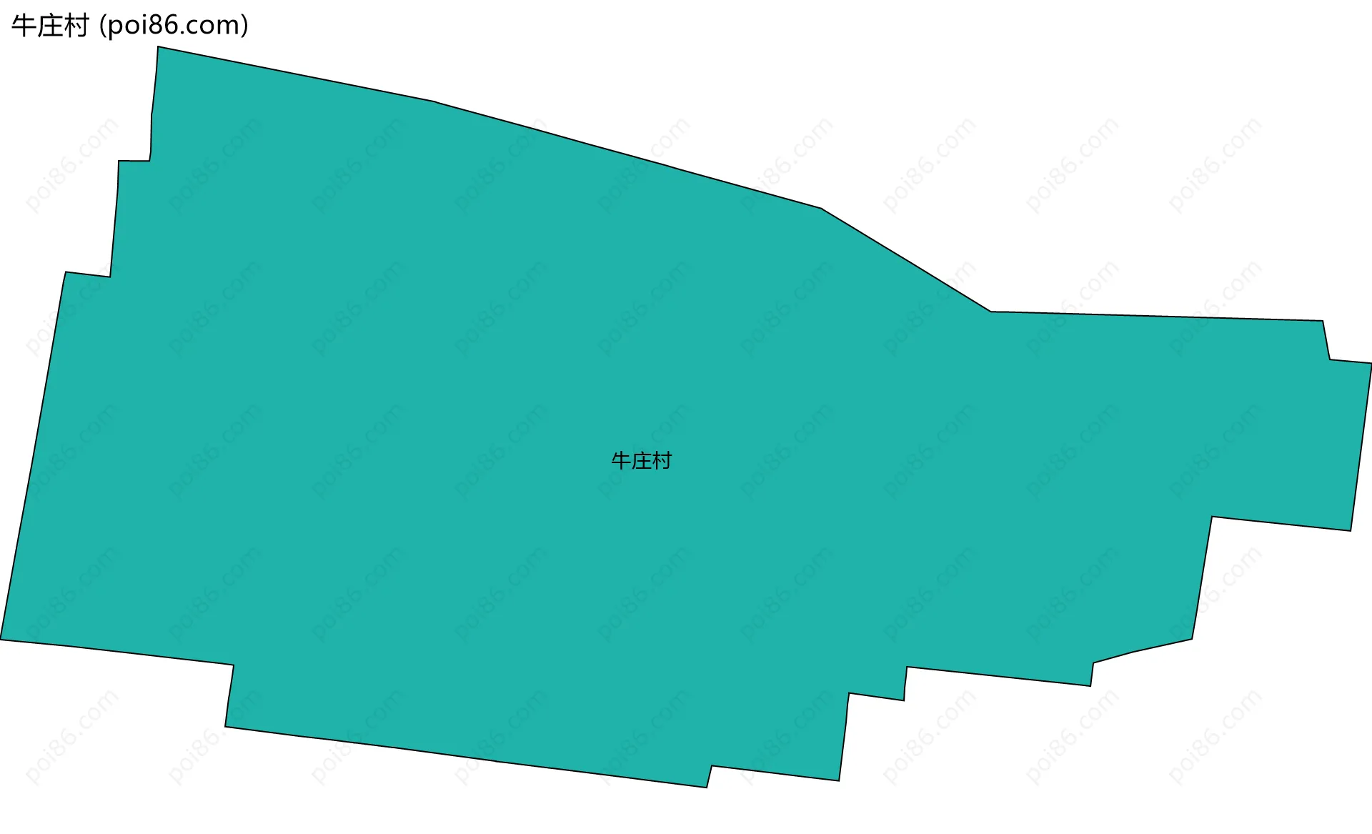 牛庄村边界地图