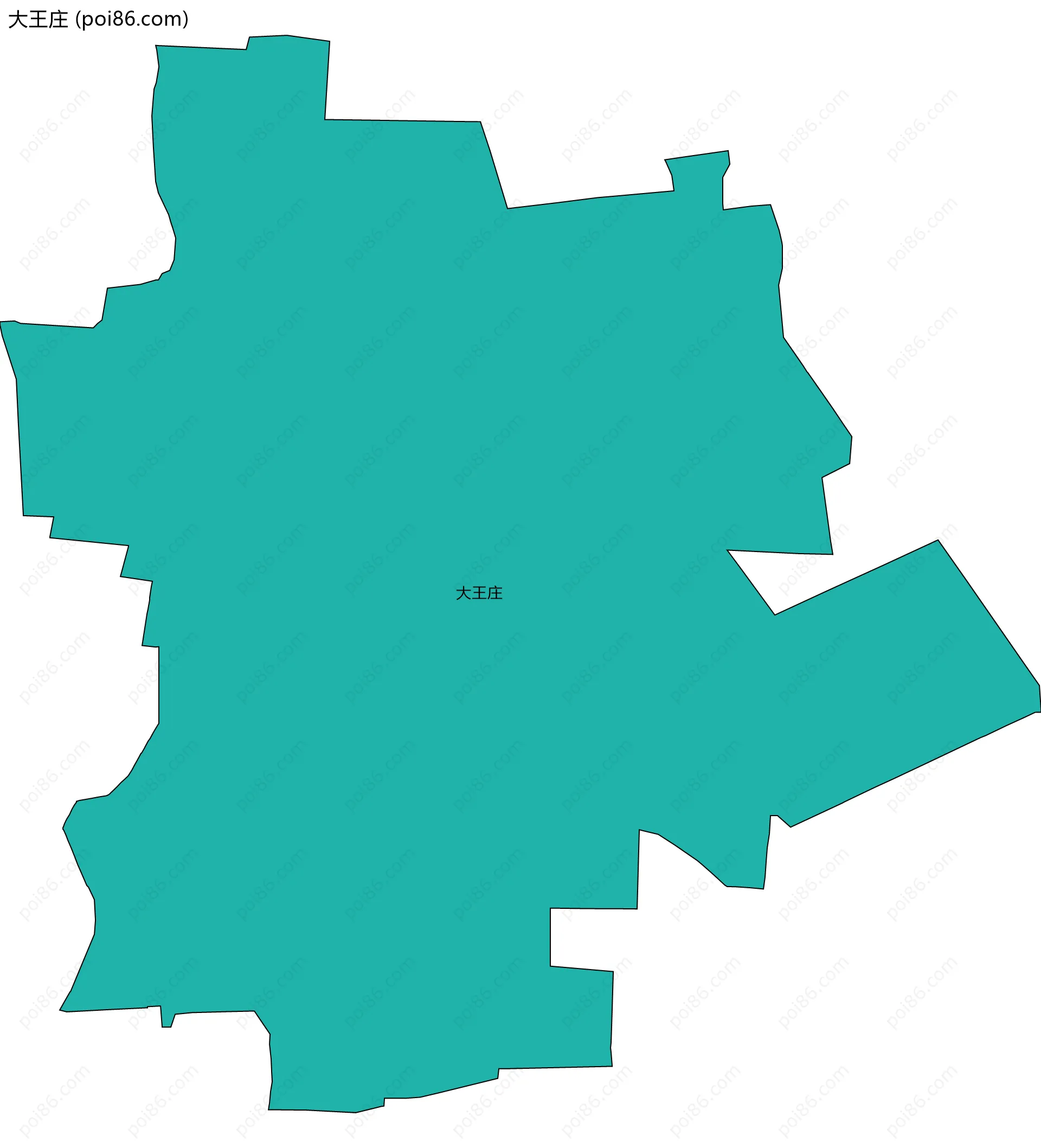大王庄边界地图