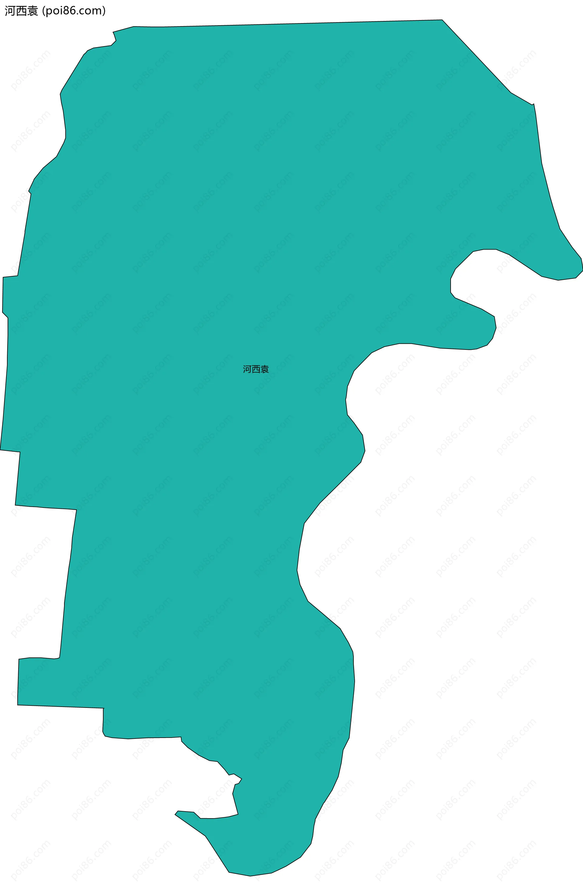 河西袁边界地图