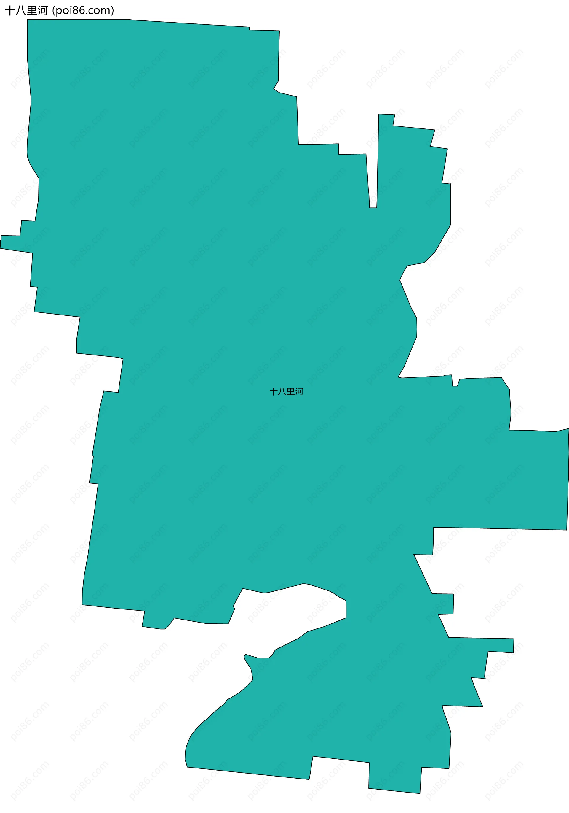 十八里河边界地图