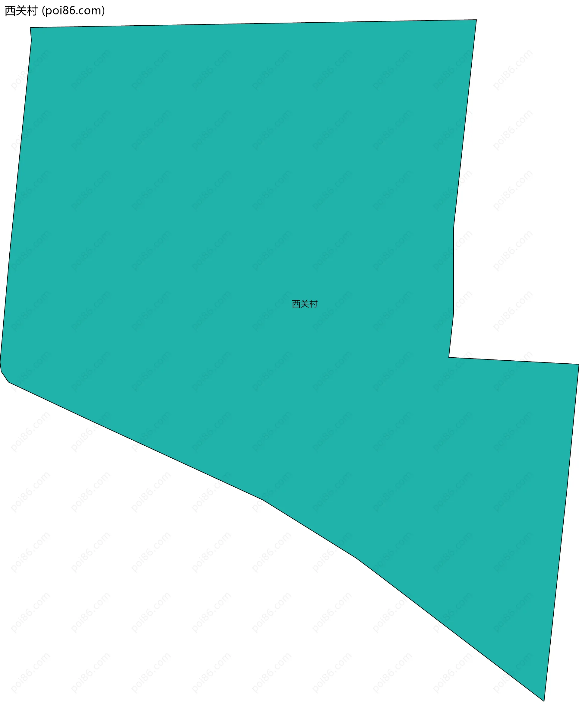 西关村边界地图